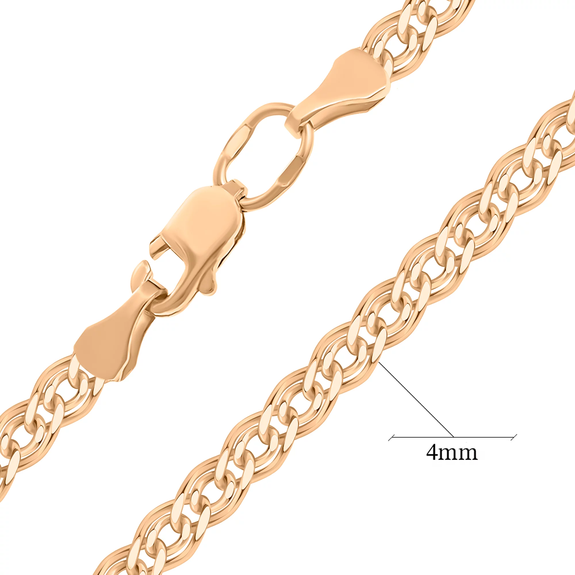 Цепочка из красного золота плетение мона лиза - 971563 – изображение 2