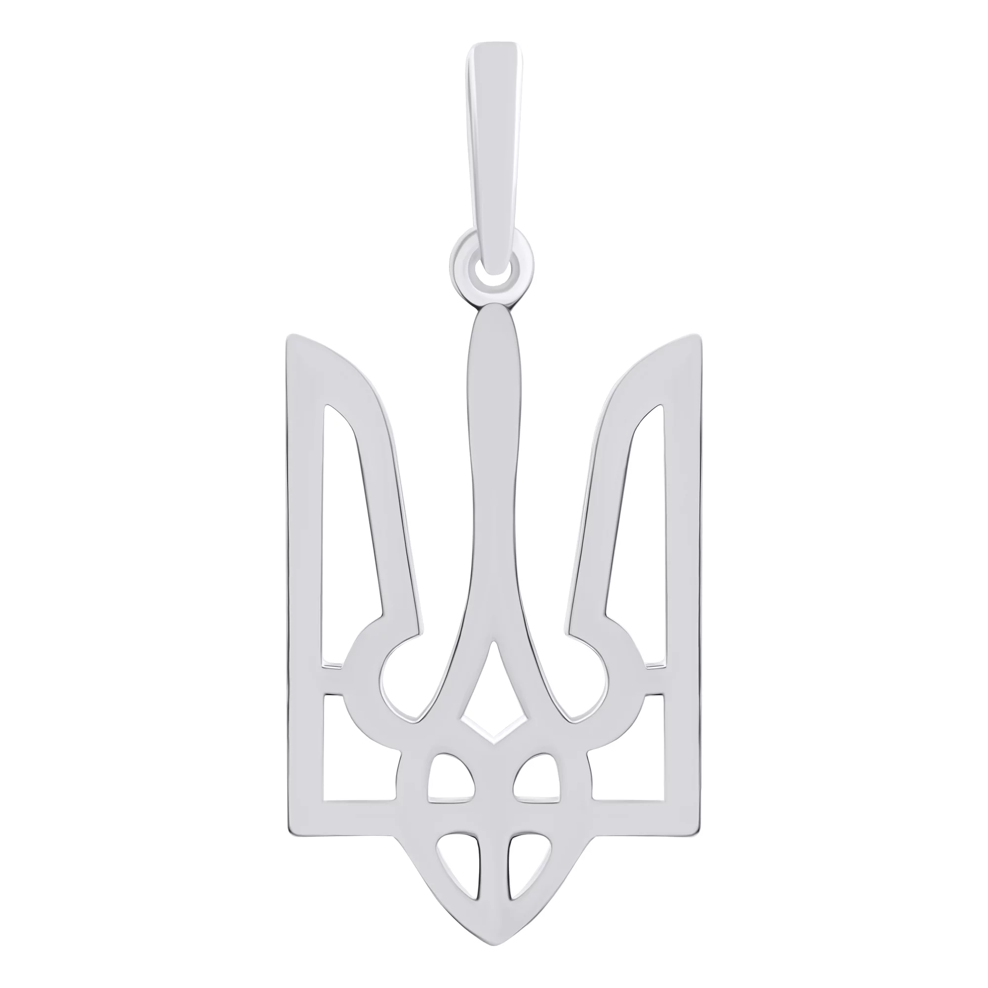 Подвеска из серебра "Тризуб-Герб Украины" - 1254935 – изображение 1