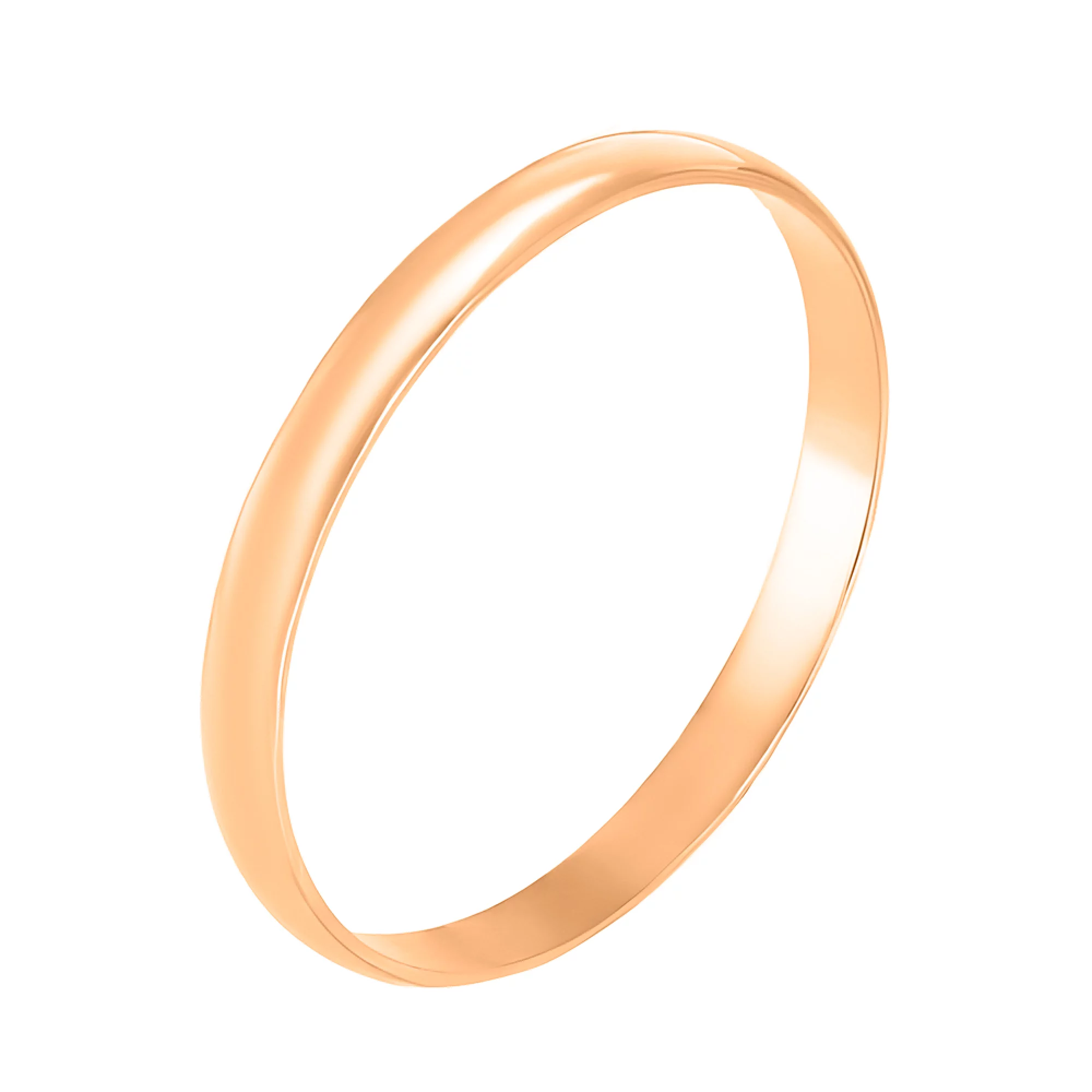 Обручальное кольцо классическое из красного золота - 1278218 – изображение 1