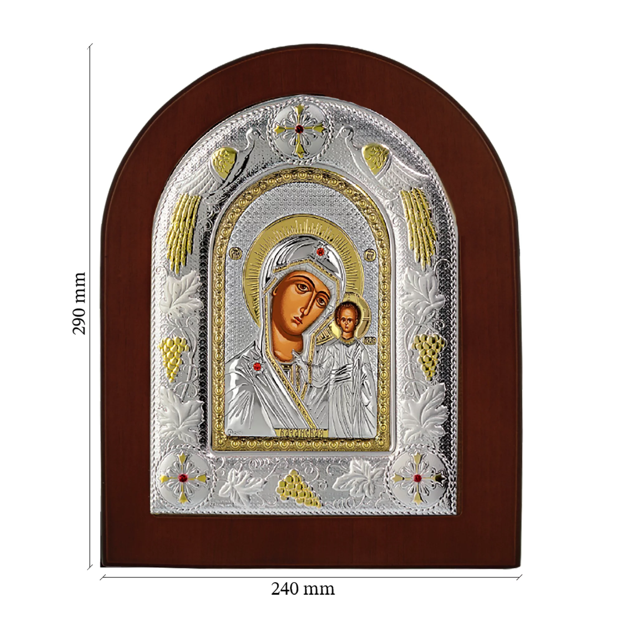 Икона Божией Матери "Казанская". Размер 24х29 см - 414354 – изображение 2
