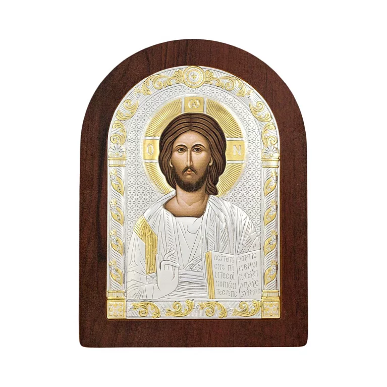 Ікона зі срібла з позолотою "Христос Спаситель". Артикул AR-1/001AG/R: ціна, відгуки, фото – купити в інтернет-магазині AURUM