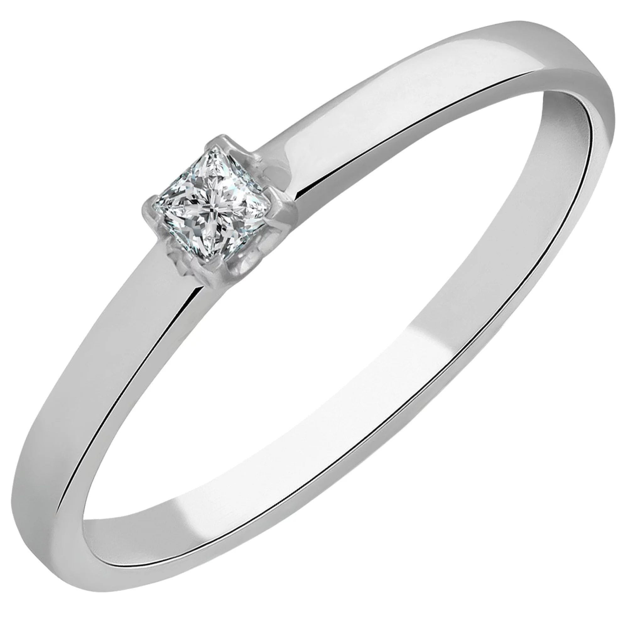 Золотое помолвочное кольцо с бриллиантом - 1730949 – изображение 1