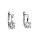 Сережки серебряные с фианитом - 803098