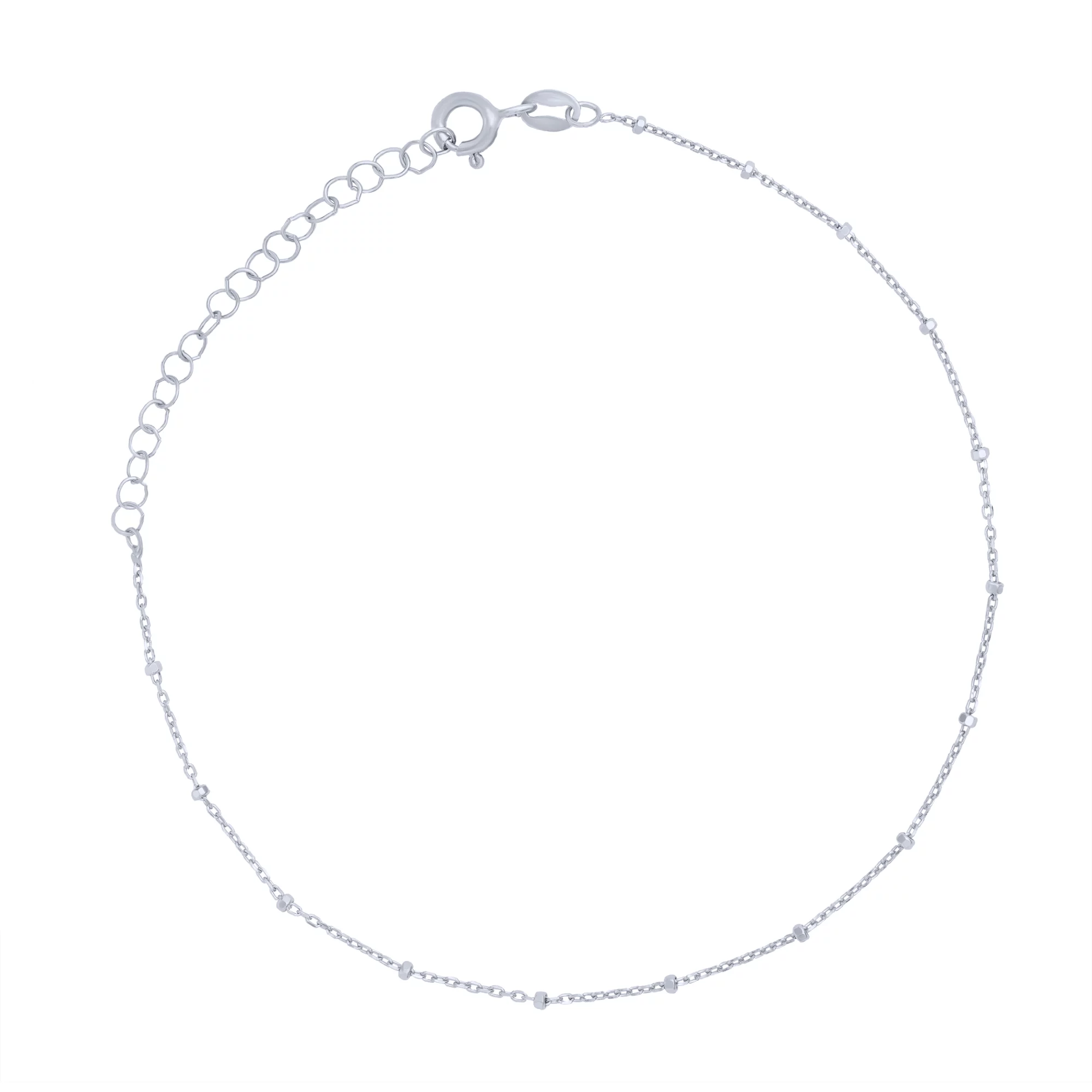 Срібний браслет на ногу якірне плетіння - 1714883 – зображення 1