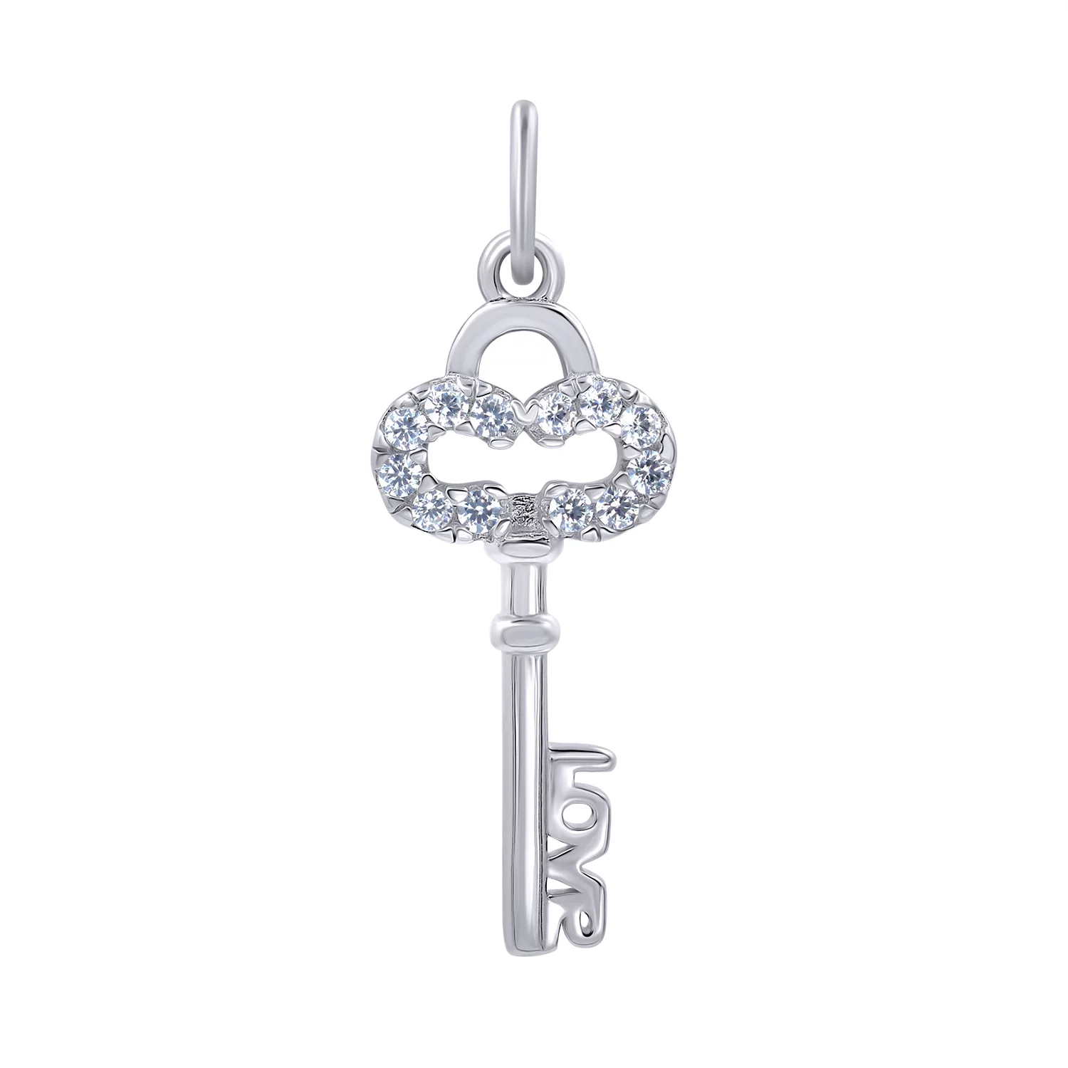 Серебряная подвеска Ключ с фианитом. Артикул 7503/П2Ф/4014: цена, отзывы, фото – купить в интернет-магазине AURUM