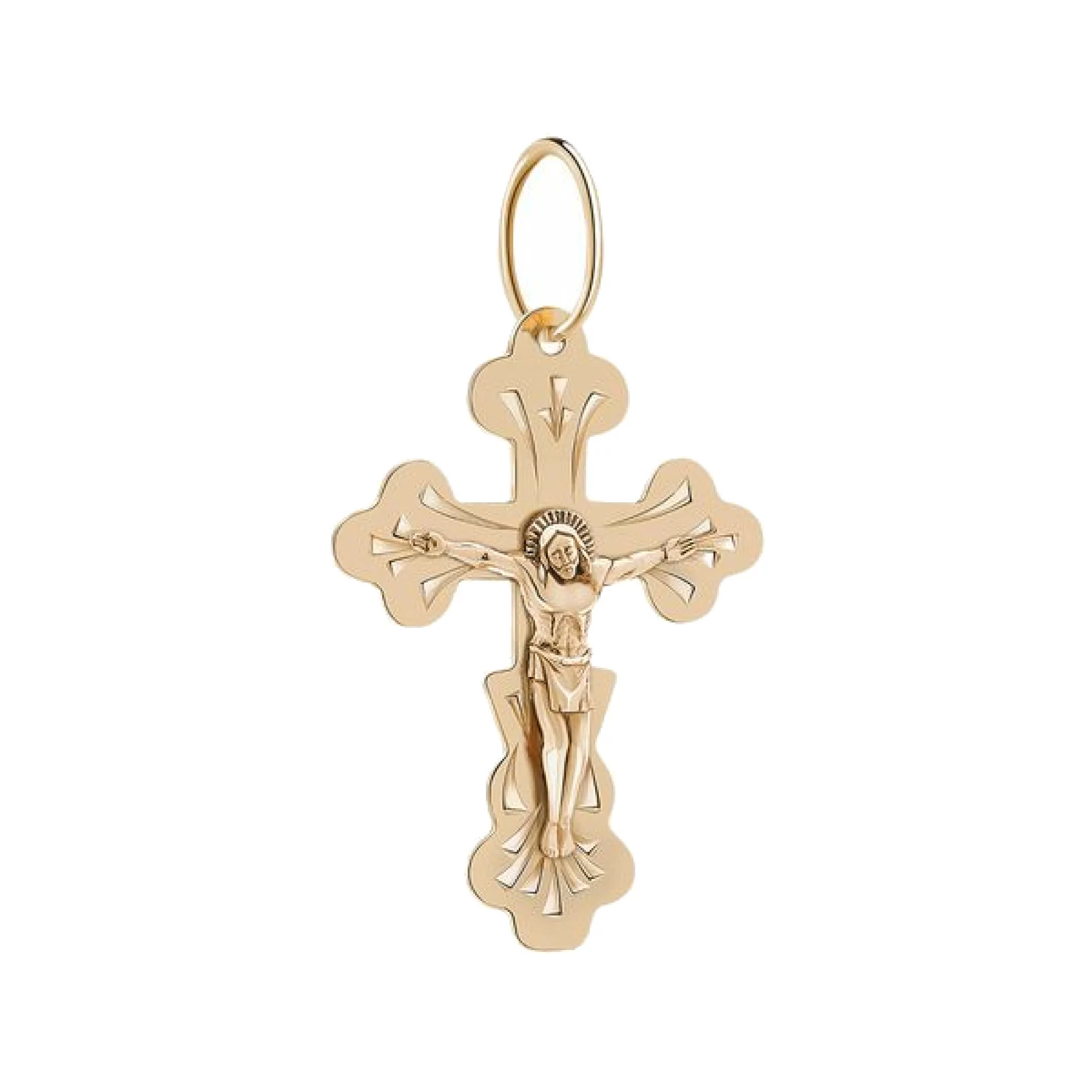 Крестик из красного золота - 367116 – изображение 1
