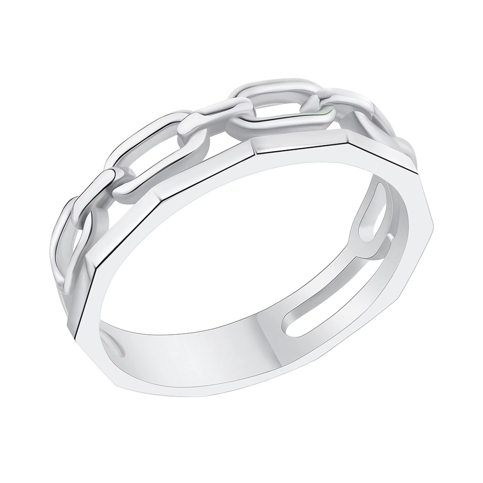 Серебряное кольцо "Цепь" - 1301858 – изображение 1
