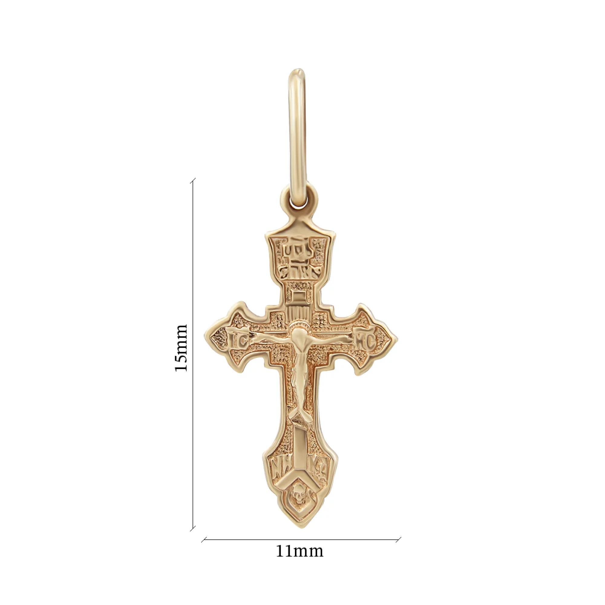 Крестик из красного золота - 401737 – изображение 3