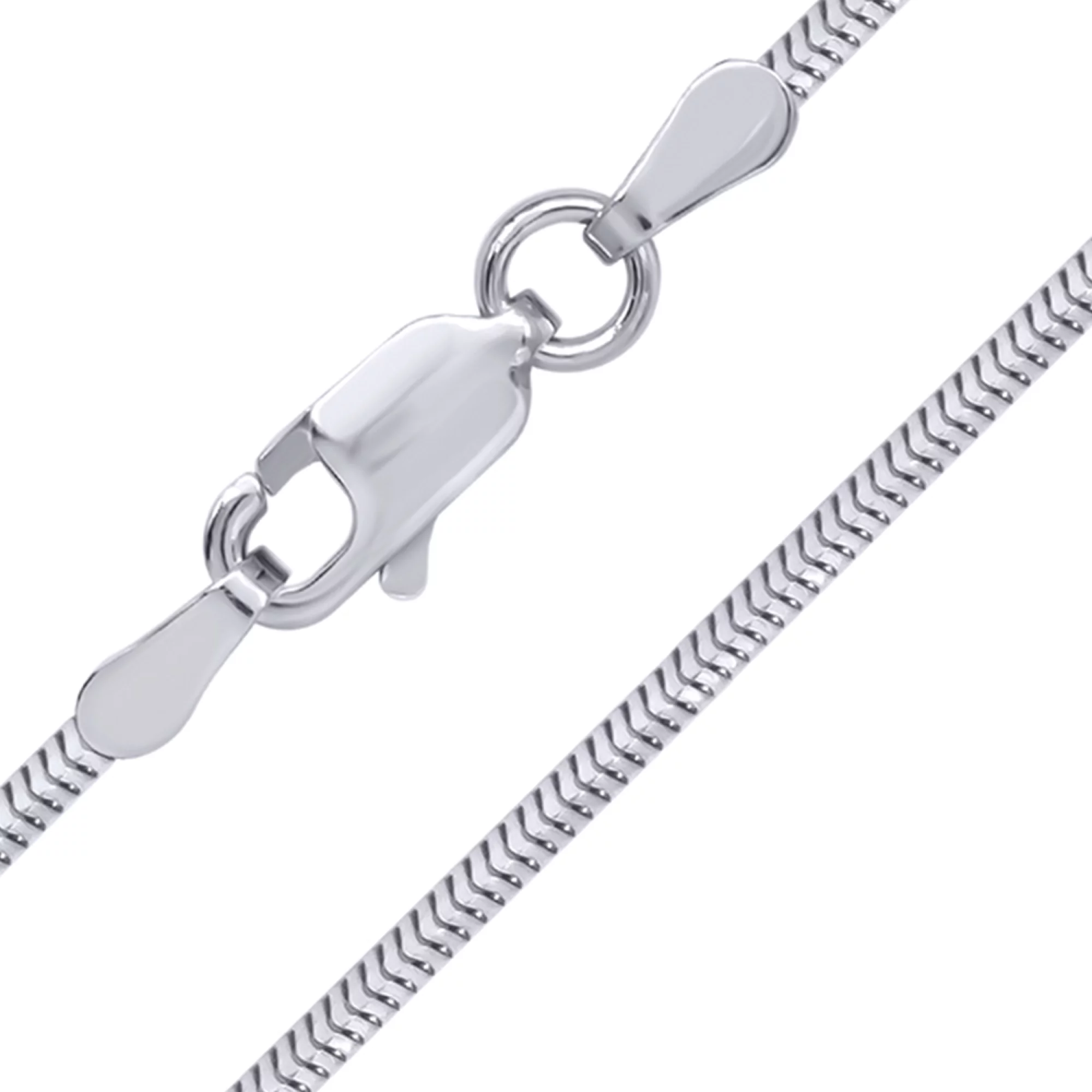 Срібний ланцюг плетіння снейк - 1443057 – зображення 1