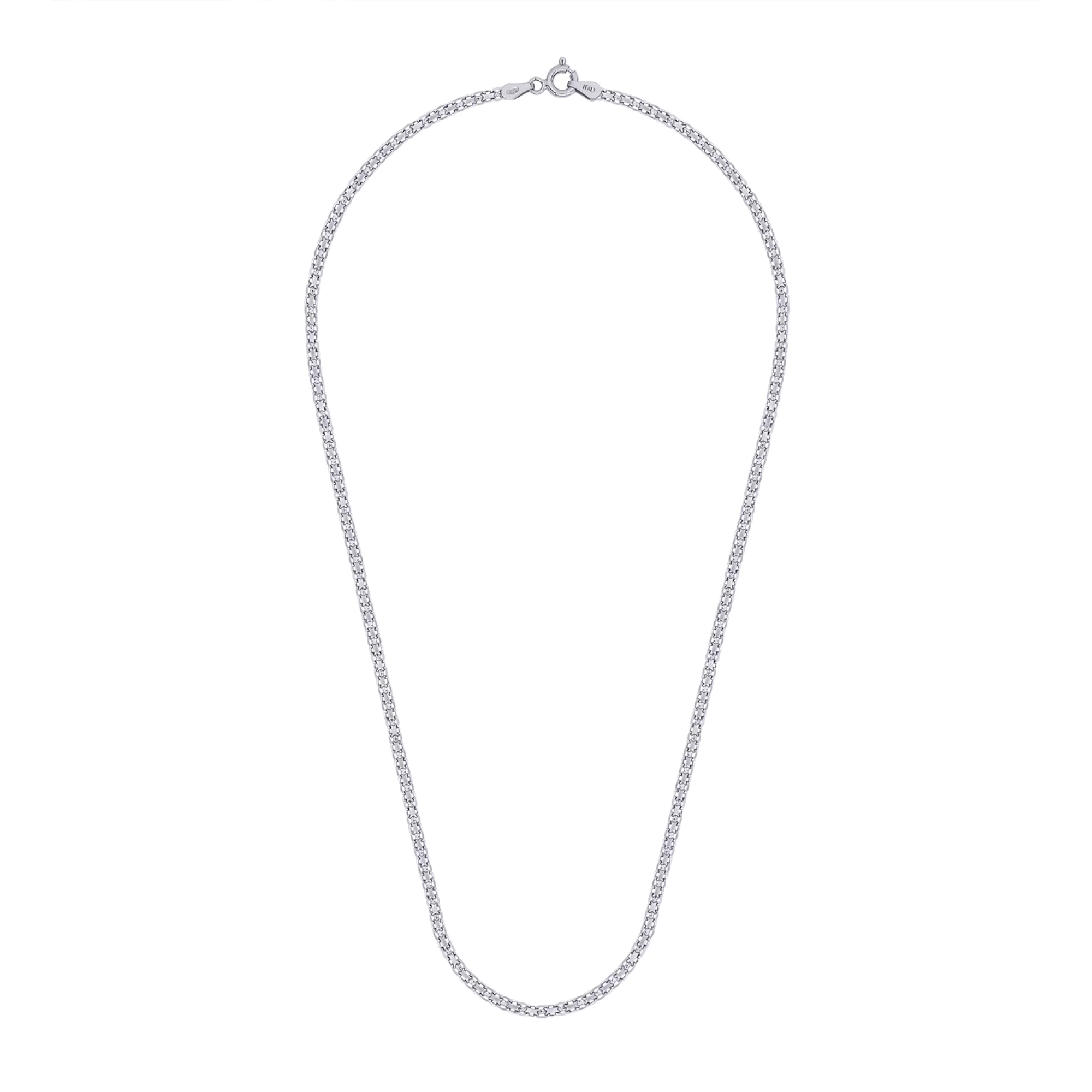Срібний ланцюг з плетінням якірний бісмарк - 648378 – зображення 2