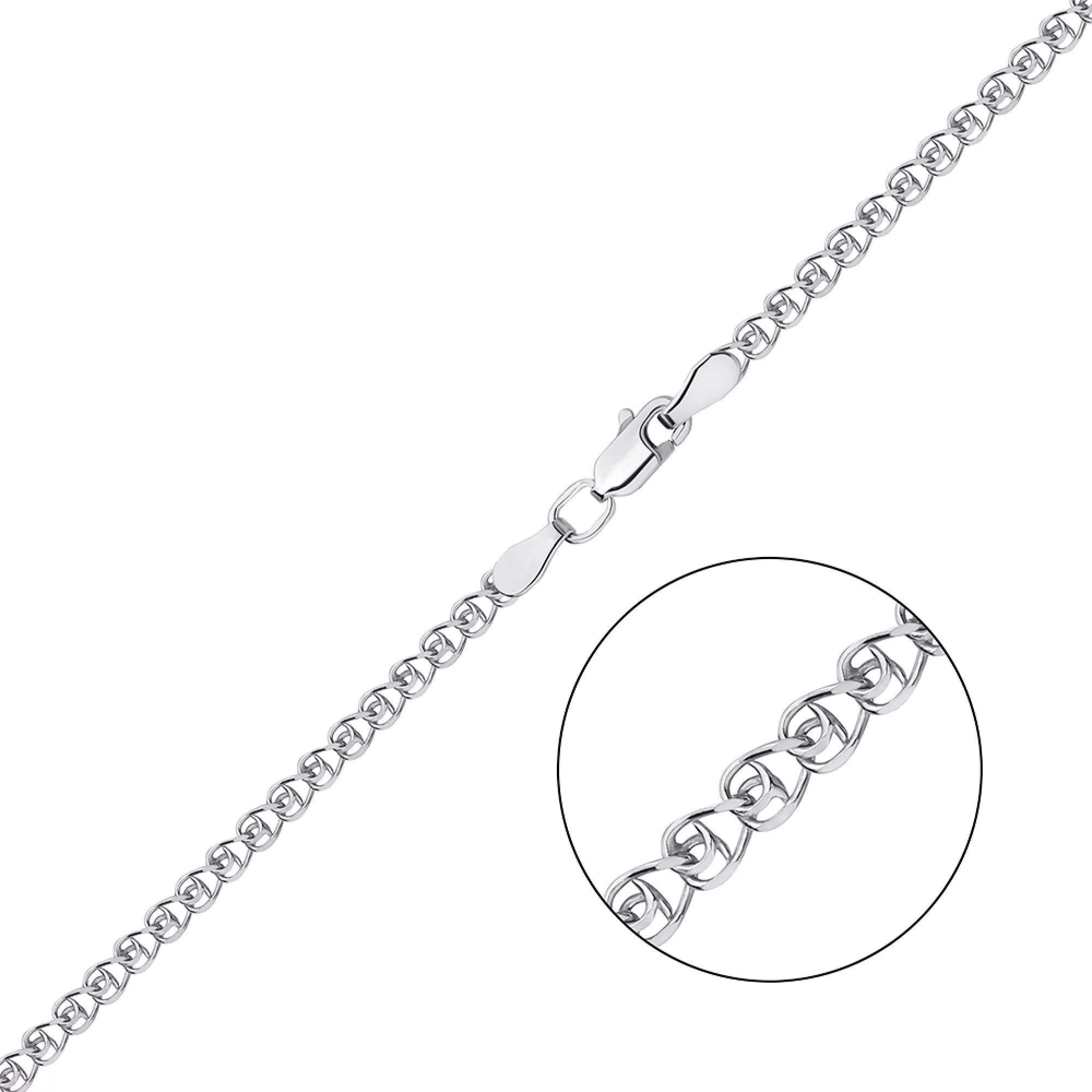 Цепочка серебряная в плетении Лав - 1297403 – изображение 2