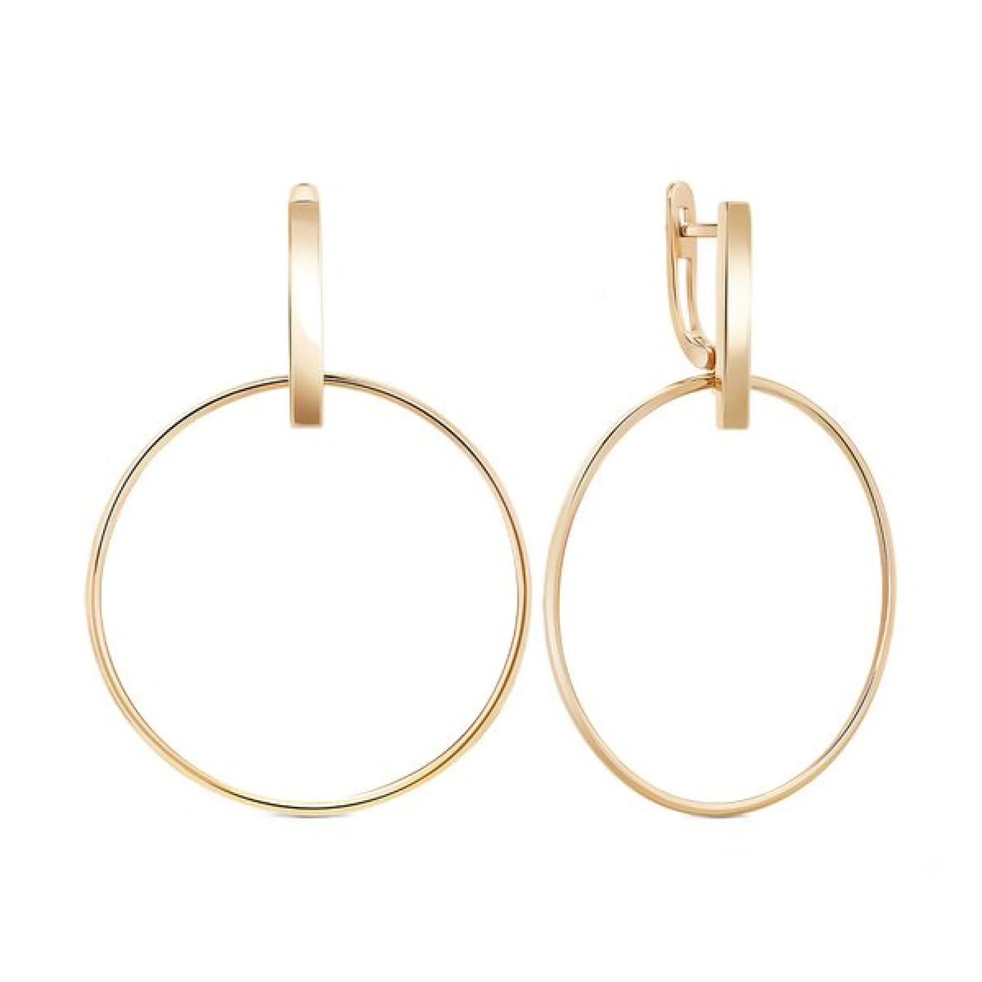 Серьги из красного золота "Кольца" - 406779 - 1