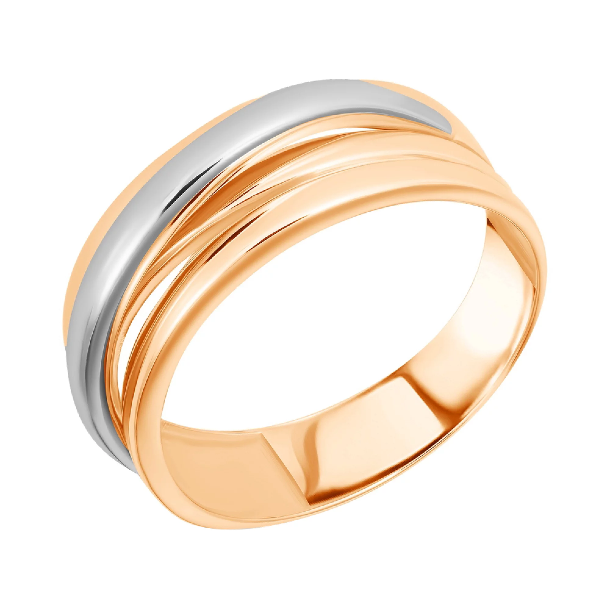 Кольцо из комбинированого золота - 1451231 – изображение 1