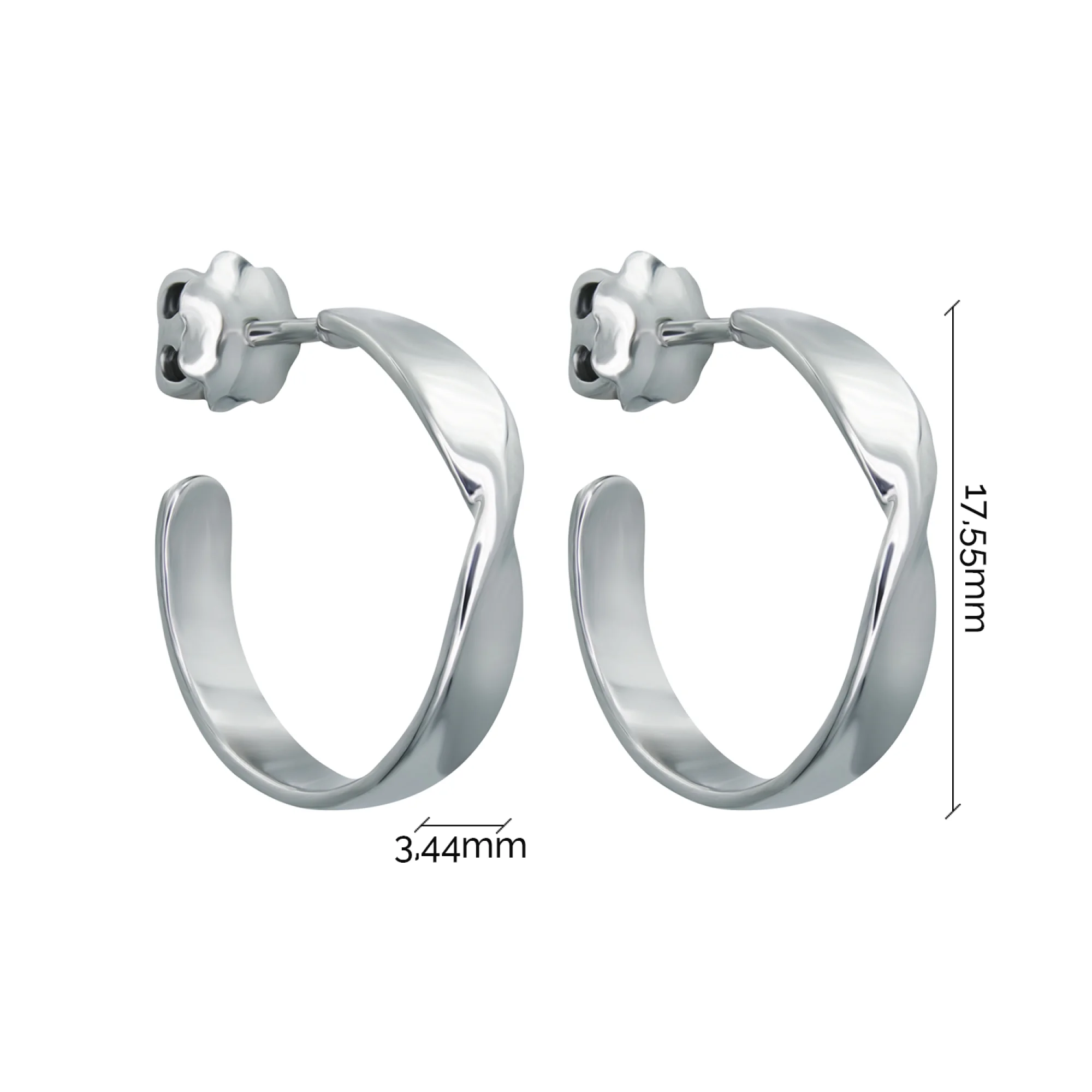 Сережки-гвоздики срібні - 902839 - 2