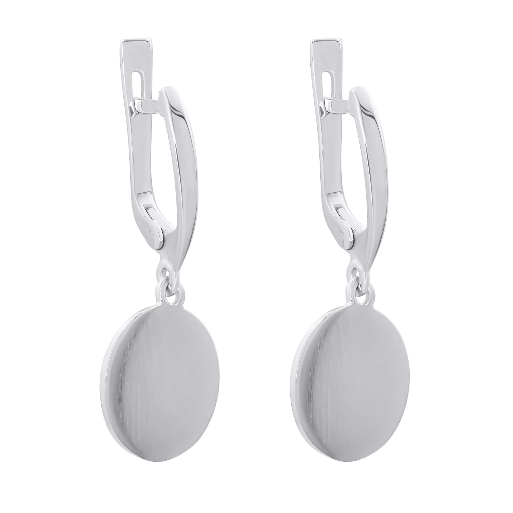 Сережки срібні з підвісками "Монетки" - 964160 – зображення 1