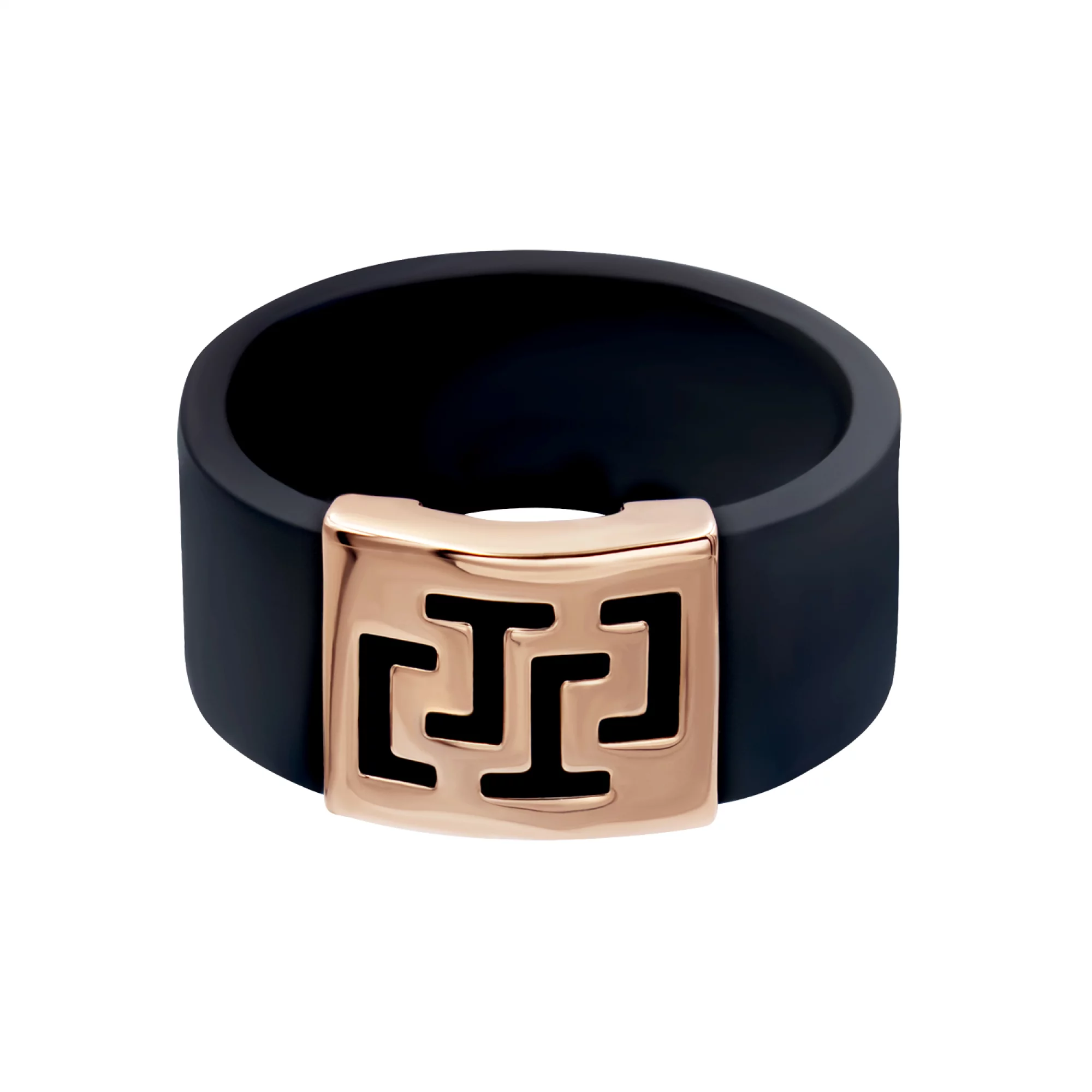 Каучуковое кольцо с золотыми вставками - 416591 – изображение 2