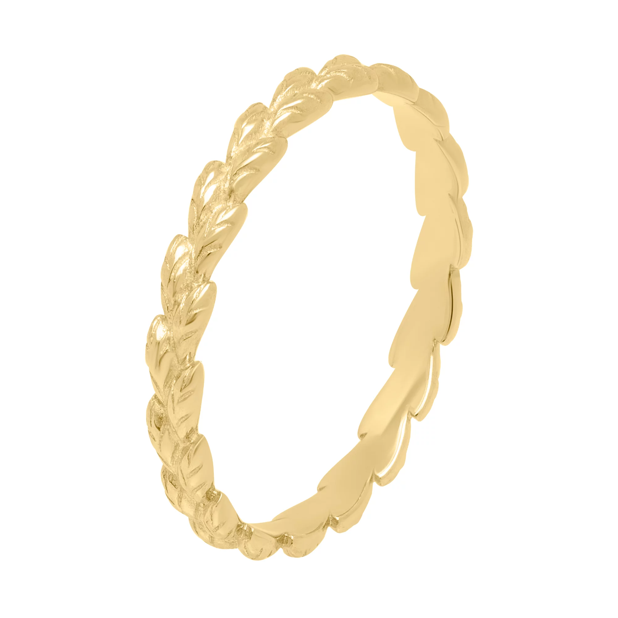Тонкое кольцо из лимонного золота "Колосок" - 1690067 – изображение 1