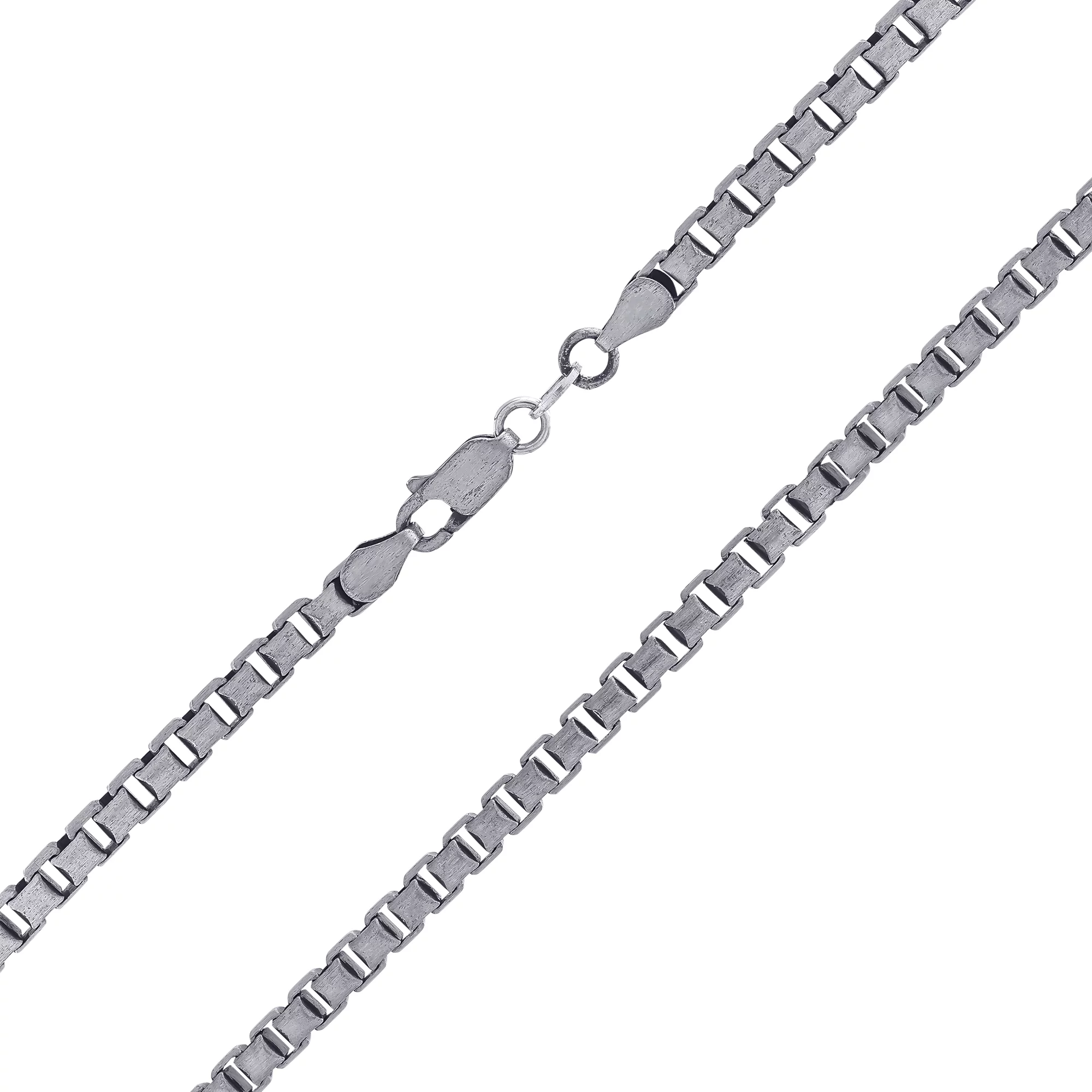 Цепочка серебряная с чернением Венецианское плетение. Артикул 7908/8609/50: цена, отзывы, фото – купить в интернет-магазине AURUM