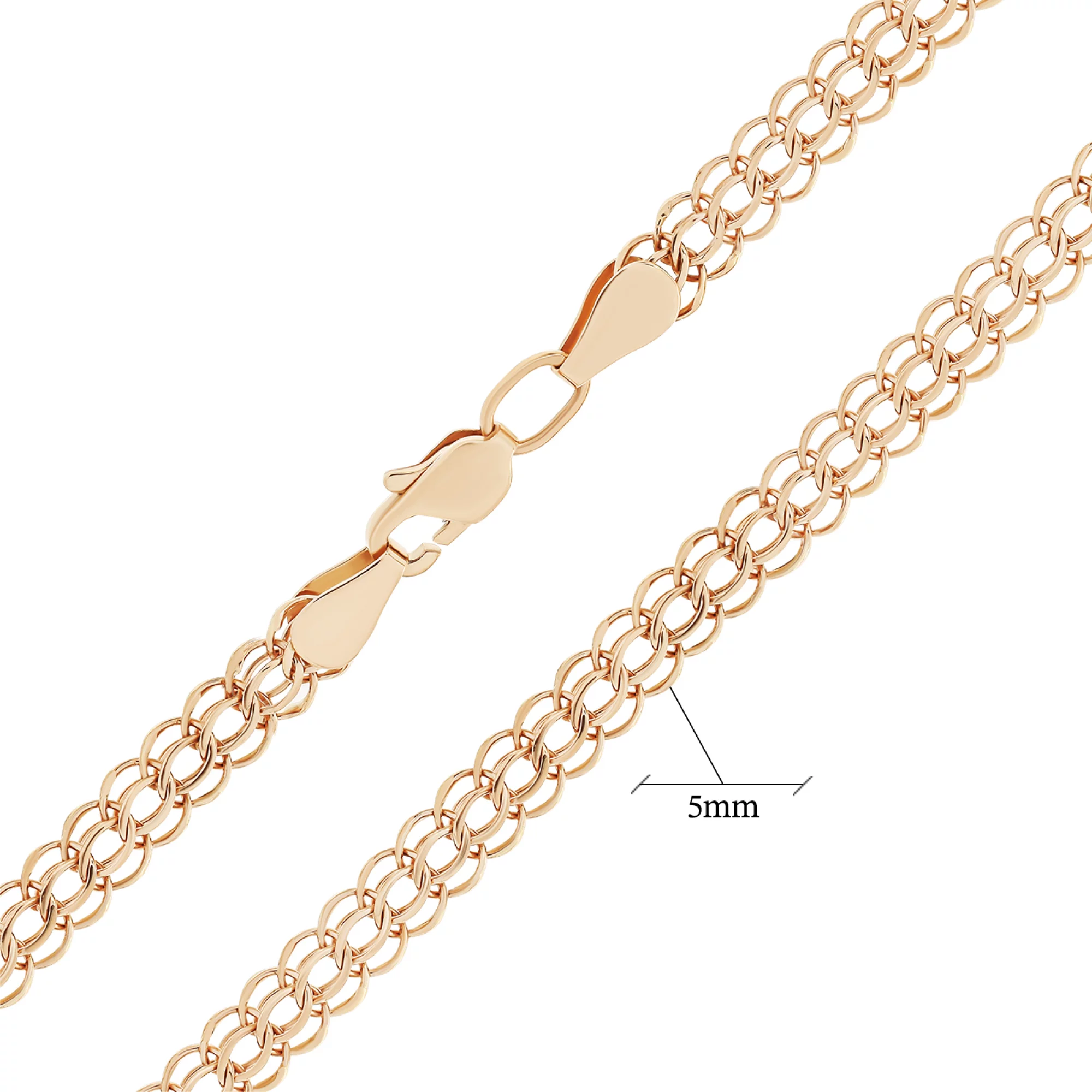 Цепочка золотая плетение питон - 1578223 – изображение 2