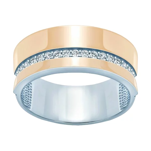 Серебряное кольцо с золотой накладкой и фианитом. Артикул 7201/500700-ЗНРлк: цена, отзывы, фото – купить в интернет-магазине AURUM