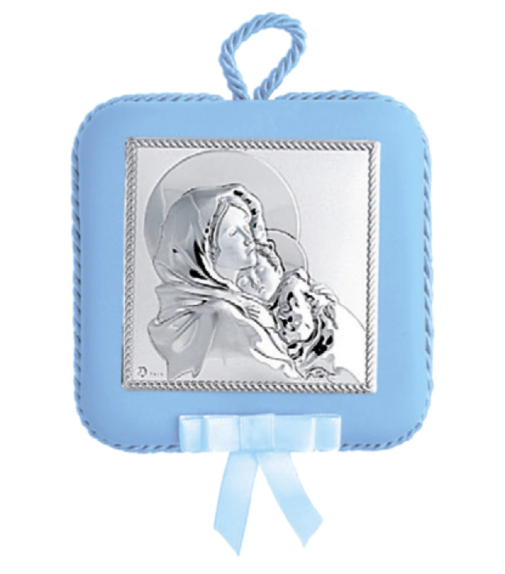 Детский подарок серебряная икона "Мадонна с младенцем" - 413294 - 1