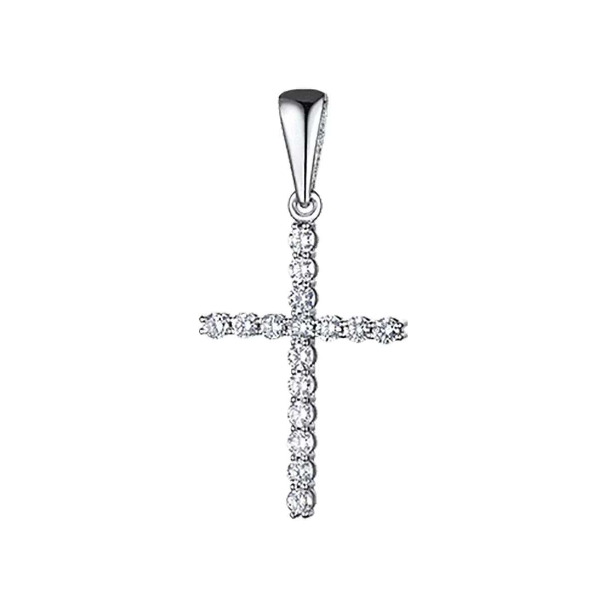 Золотий хрестик з діамантами. Артикул П453б: ціна, відгуки, фото – купити в інтернет-магазині AURUM