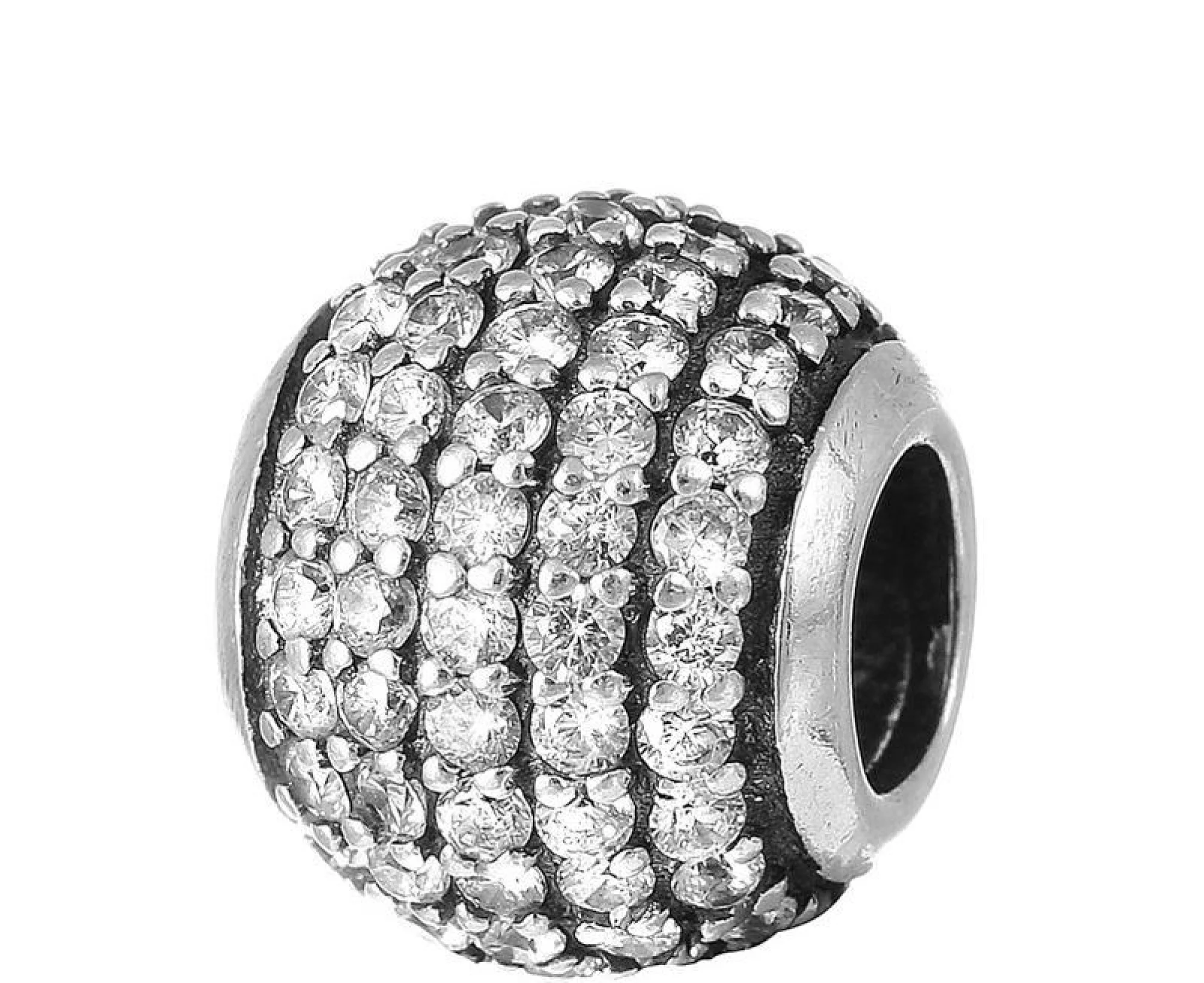 Серебряный шарм с фианитами - 421824 - 1