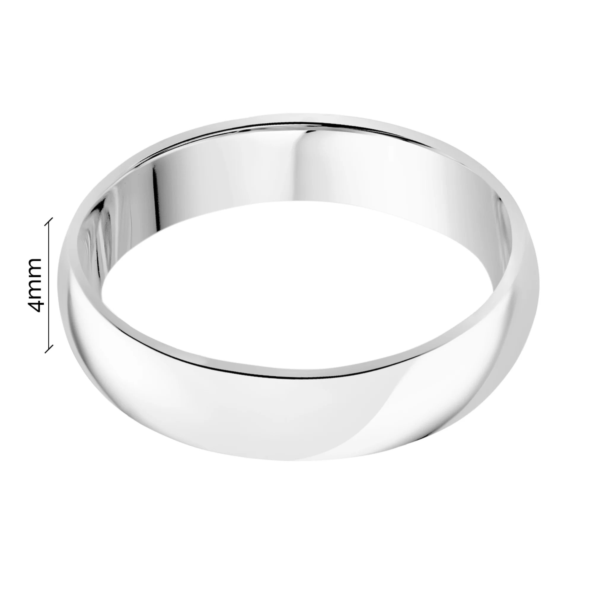 Обручальное кольцо из белого золота в классическом стиле - 1353549 - 5