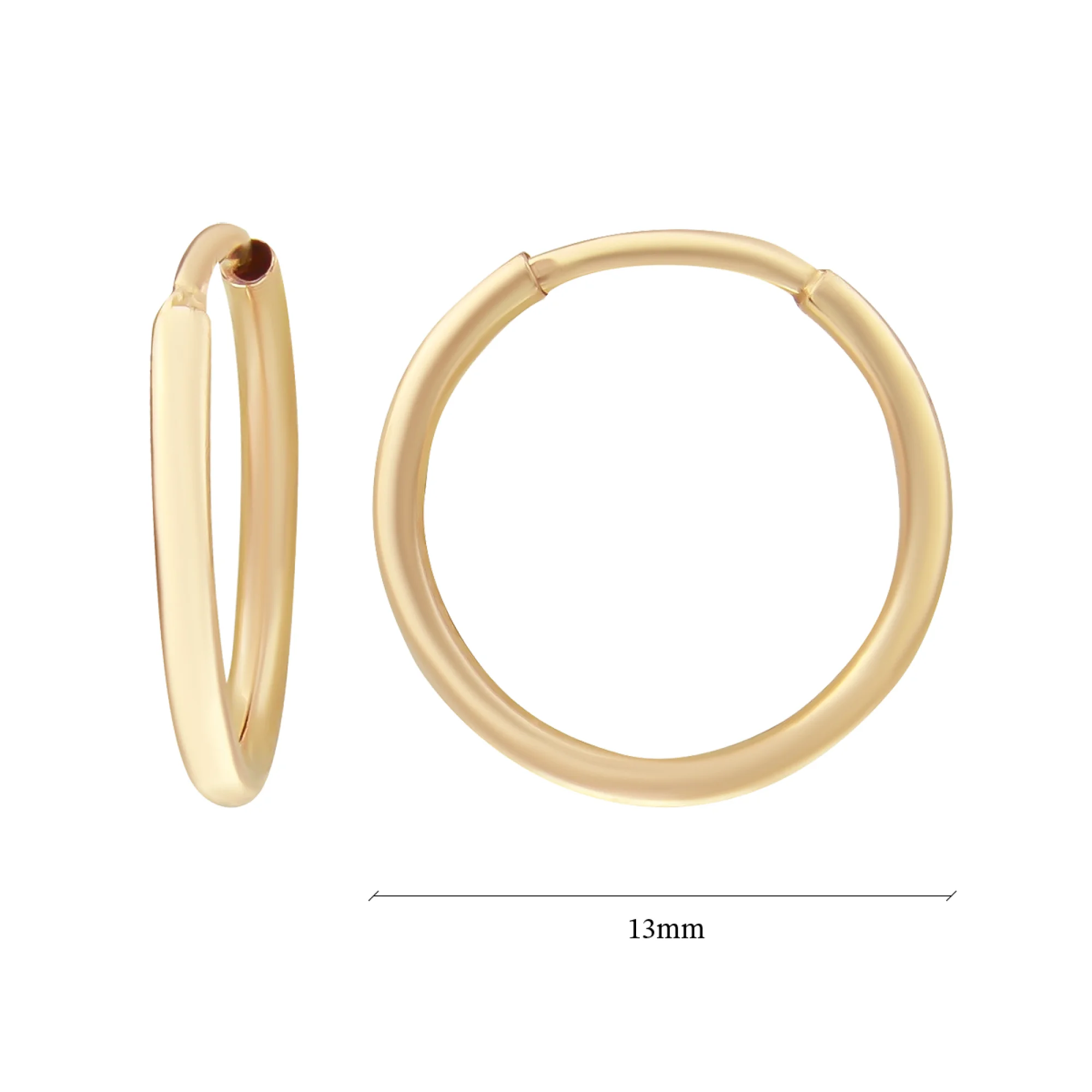 Серьги-конго из красного золота - 407682 - 2