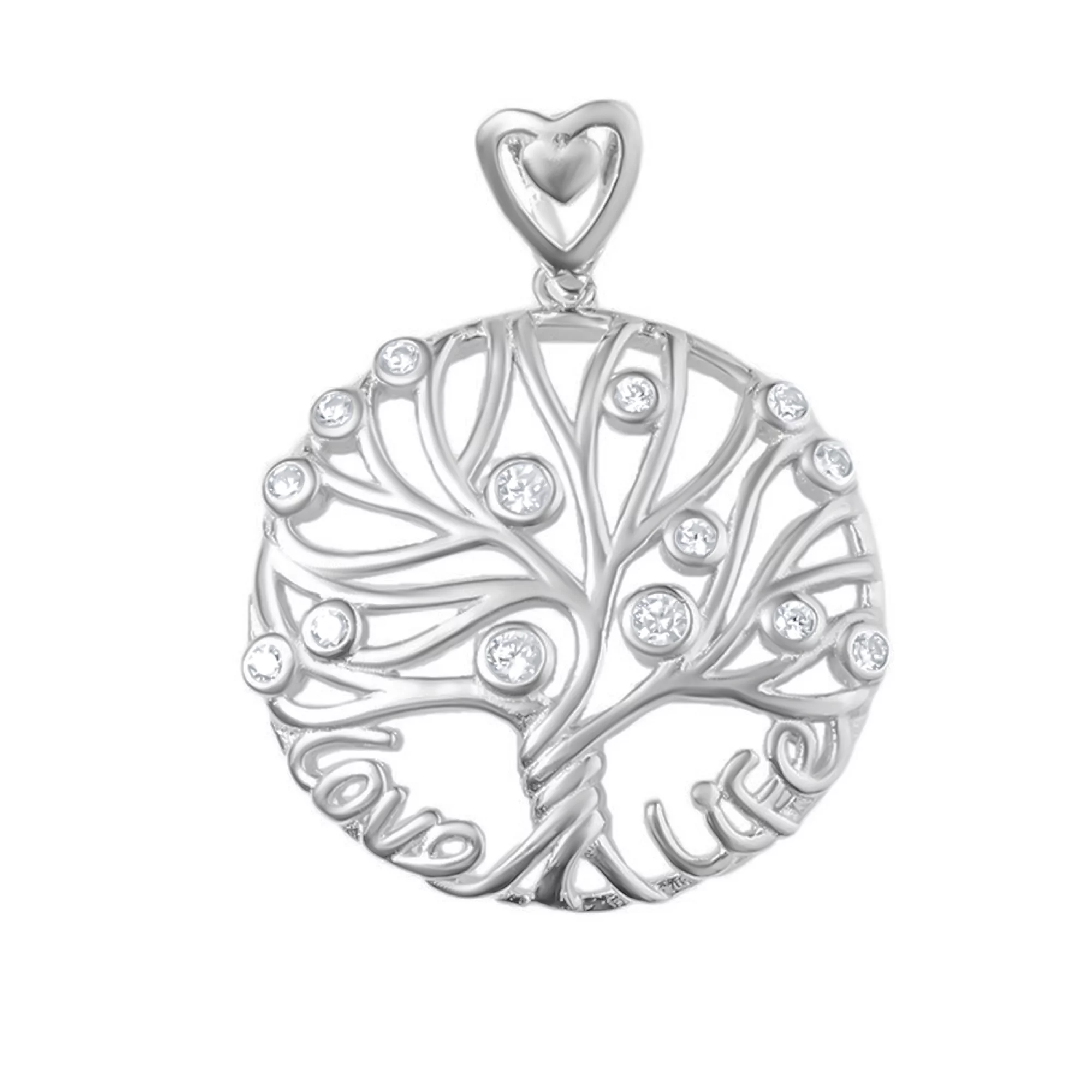 Срібний підвіс "Дерево Життя" з фіанітами - 1576515 – зображення 1