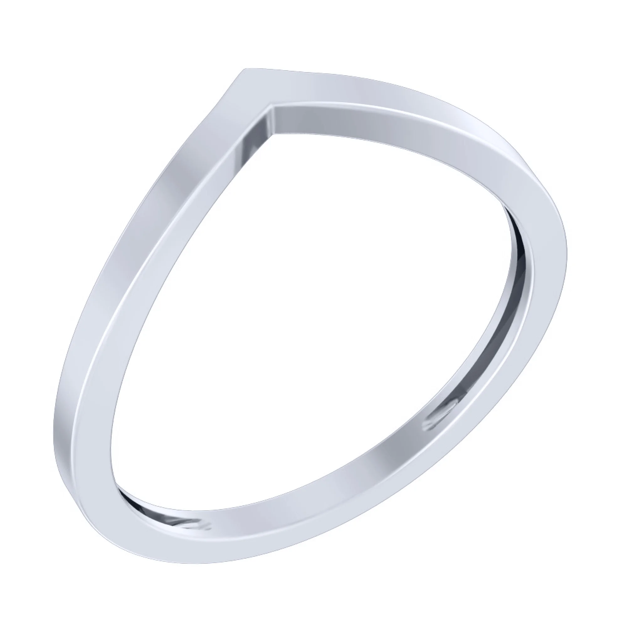 Серебряное кольцо в стиле минимализм - 1625077 - 1