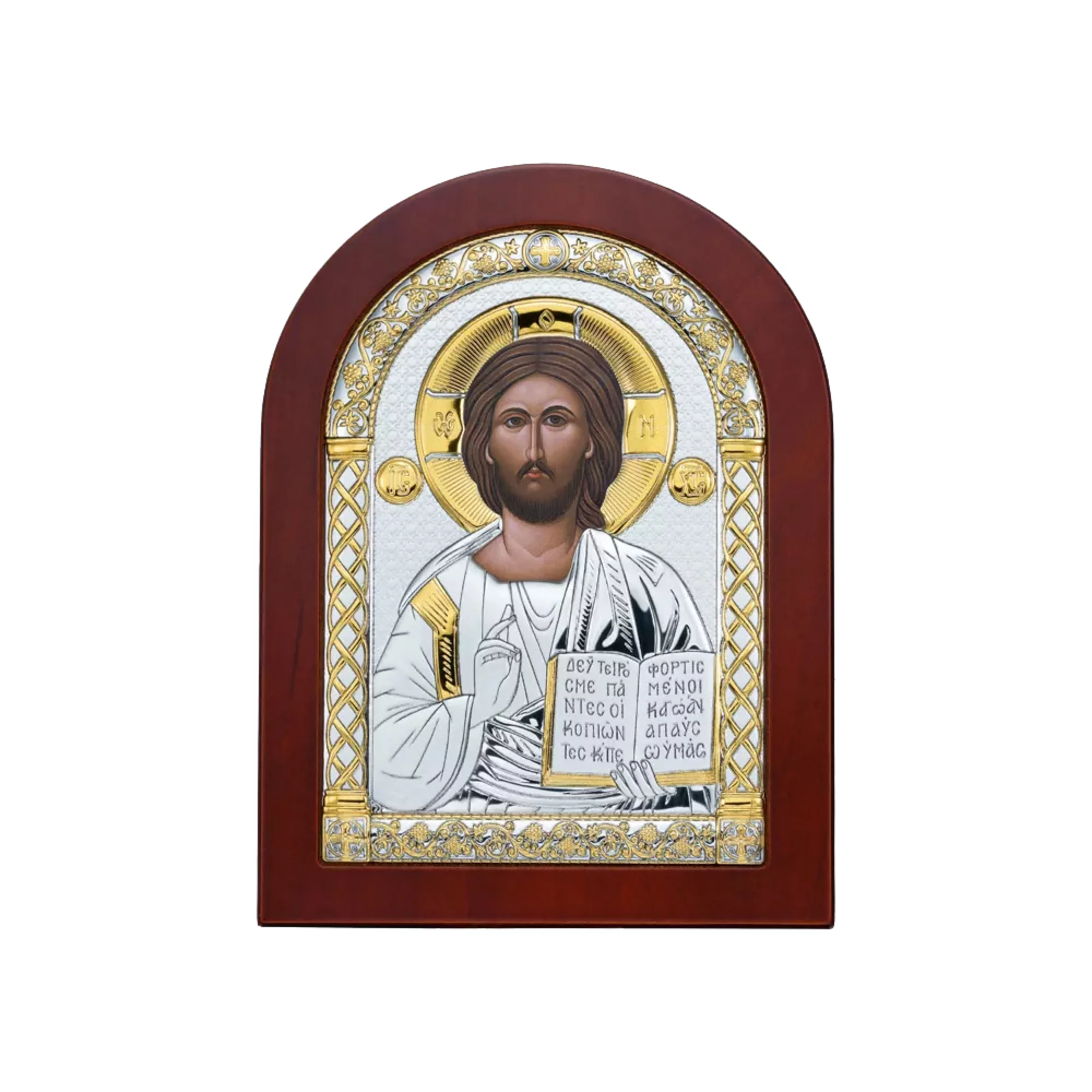 Икона из серебра "Иисус Христос" 148х195 мм - 1316278 – изображение 1