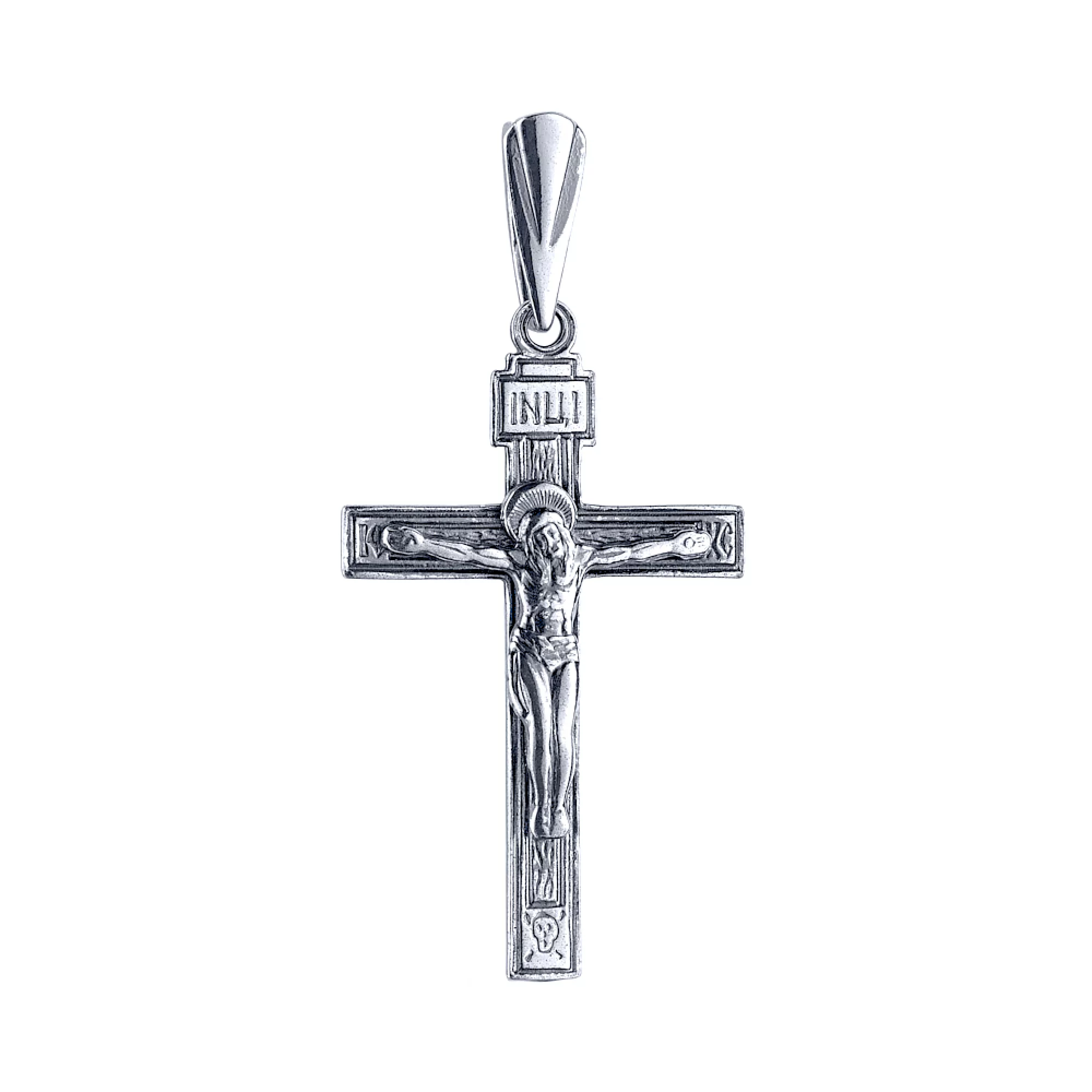 Серебряный крестик с чернением - 1515132 – изображение 1