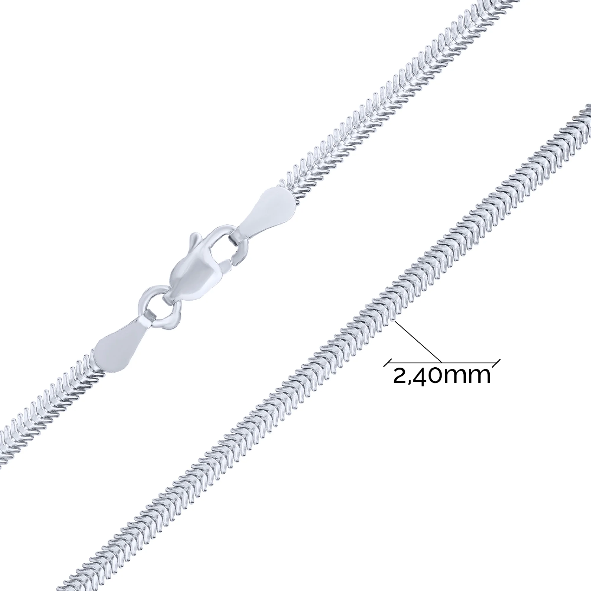 Серебряный браслет плетение снейк - 1714999 - 3
