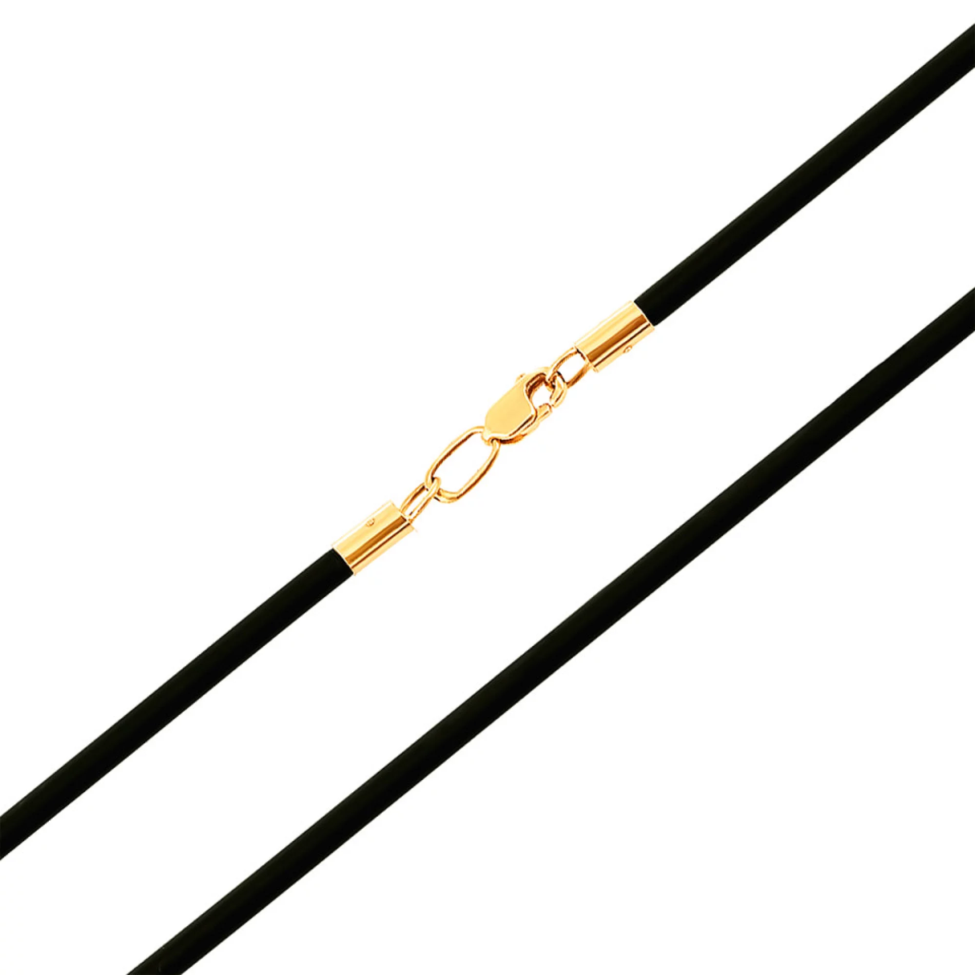 Ювелирный шнурок из каучука с золотым замком - 648348 – изображение 1