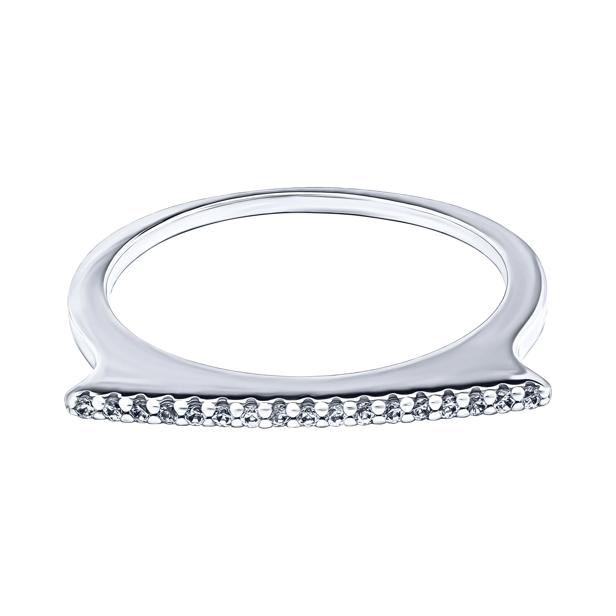 Серебряное кольцо с фианитами - 2086961 - 2