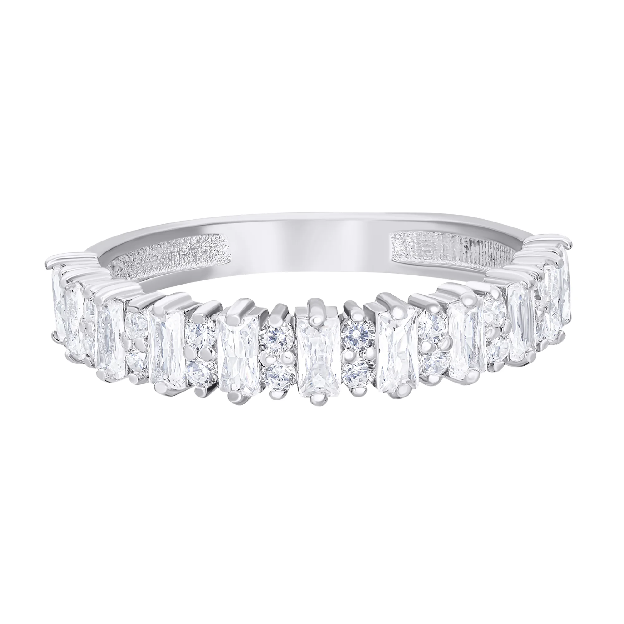 Кольцо из серебра с фианитами - 1549902 - 2