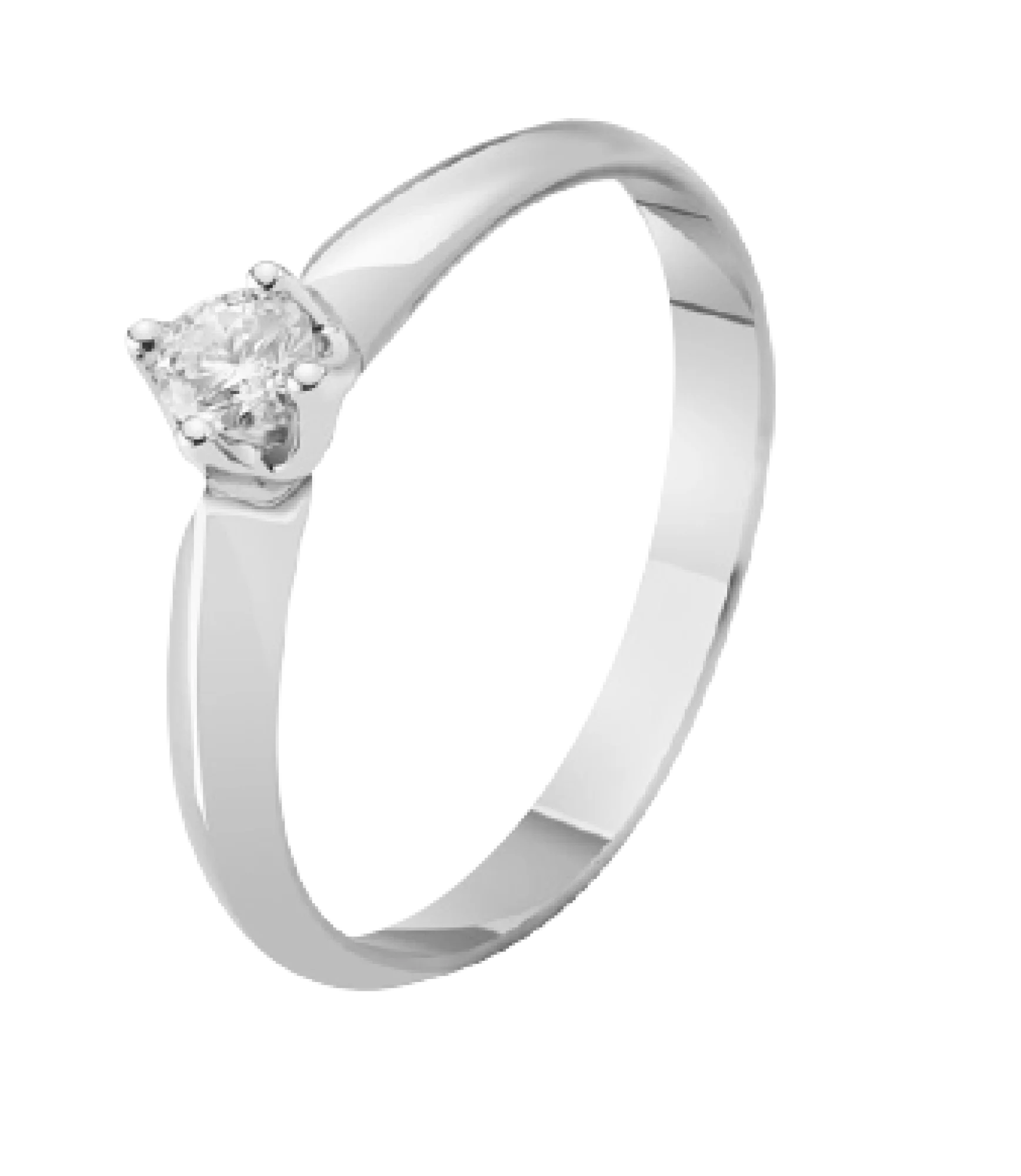 Золотое кольцо с бриллиантом - 512399 – изображение 1