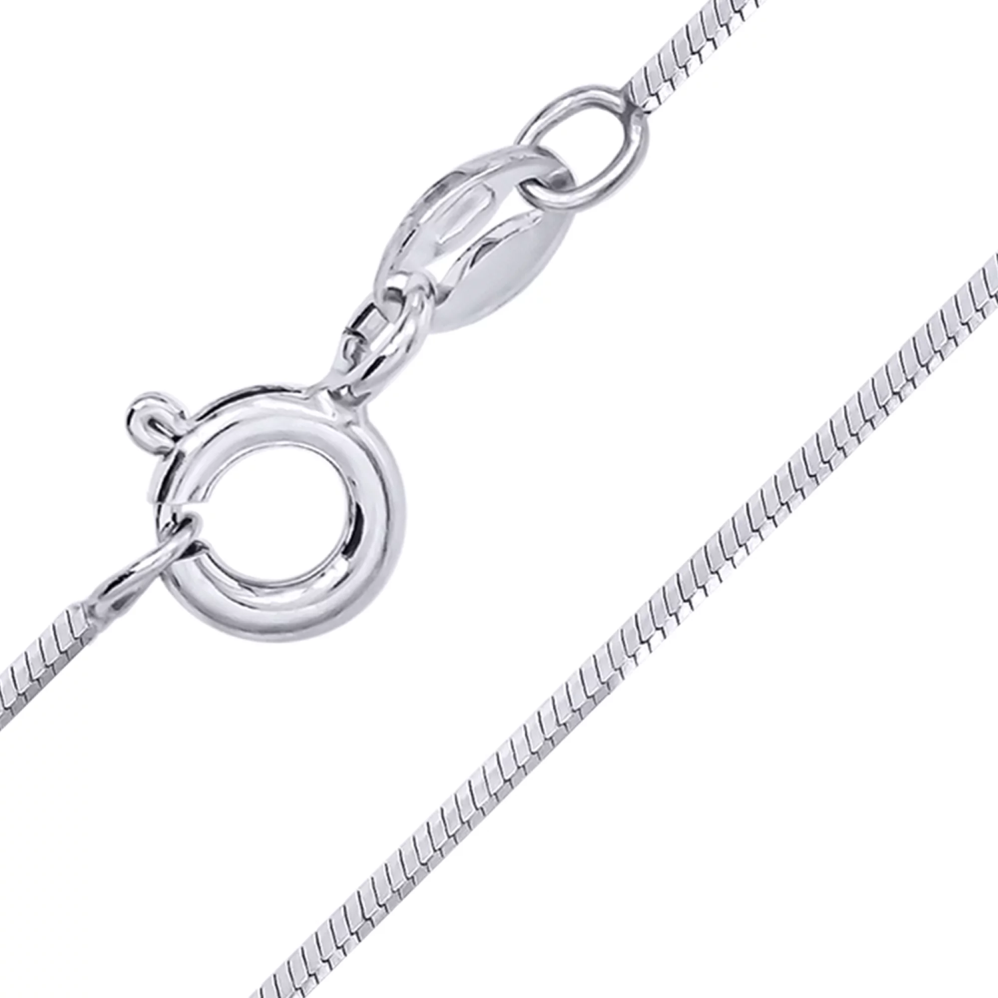 Серебряная цепочка плетение снейк - 637358 – изображение 1