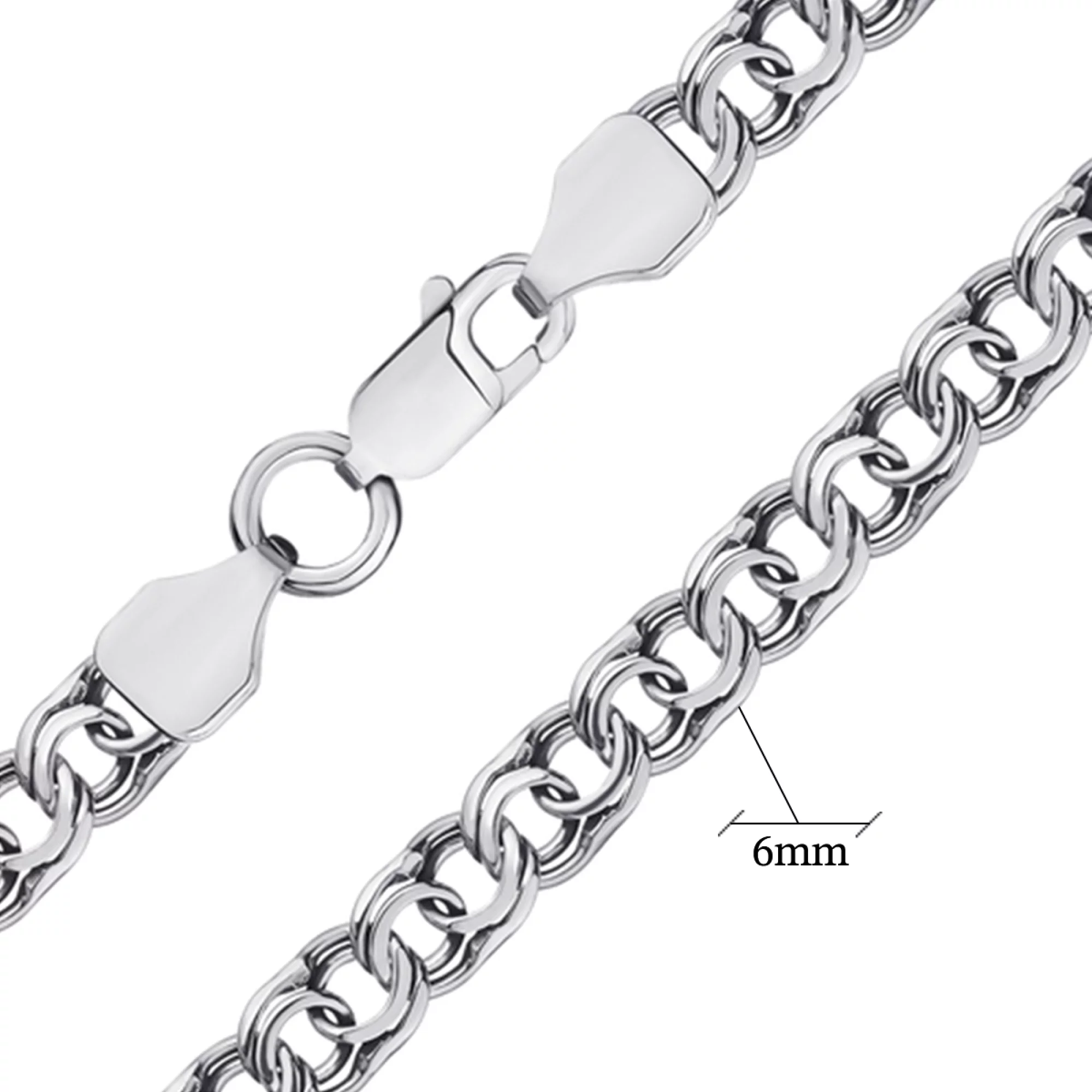 Серебряная цепочка плетение бисмарк с чернением - 1507514 – изображение 2