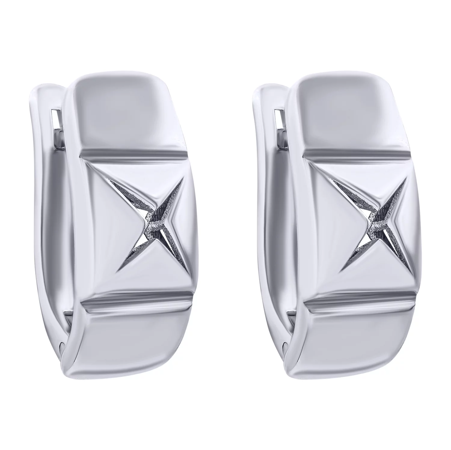 Сережки серебряные с платиновым покрытием. Артикул 7502/500764-СПл: цена, отзывы, фото – купить в интернет-магазине AURUM
