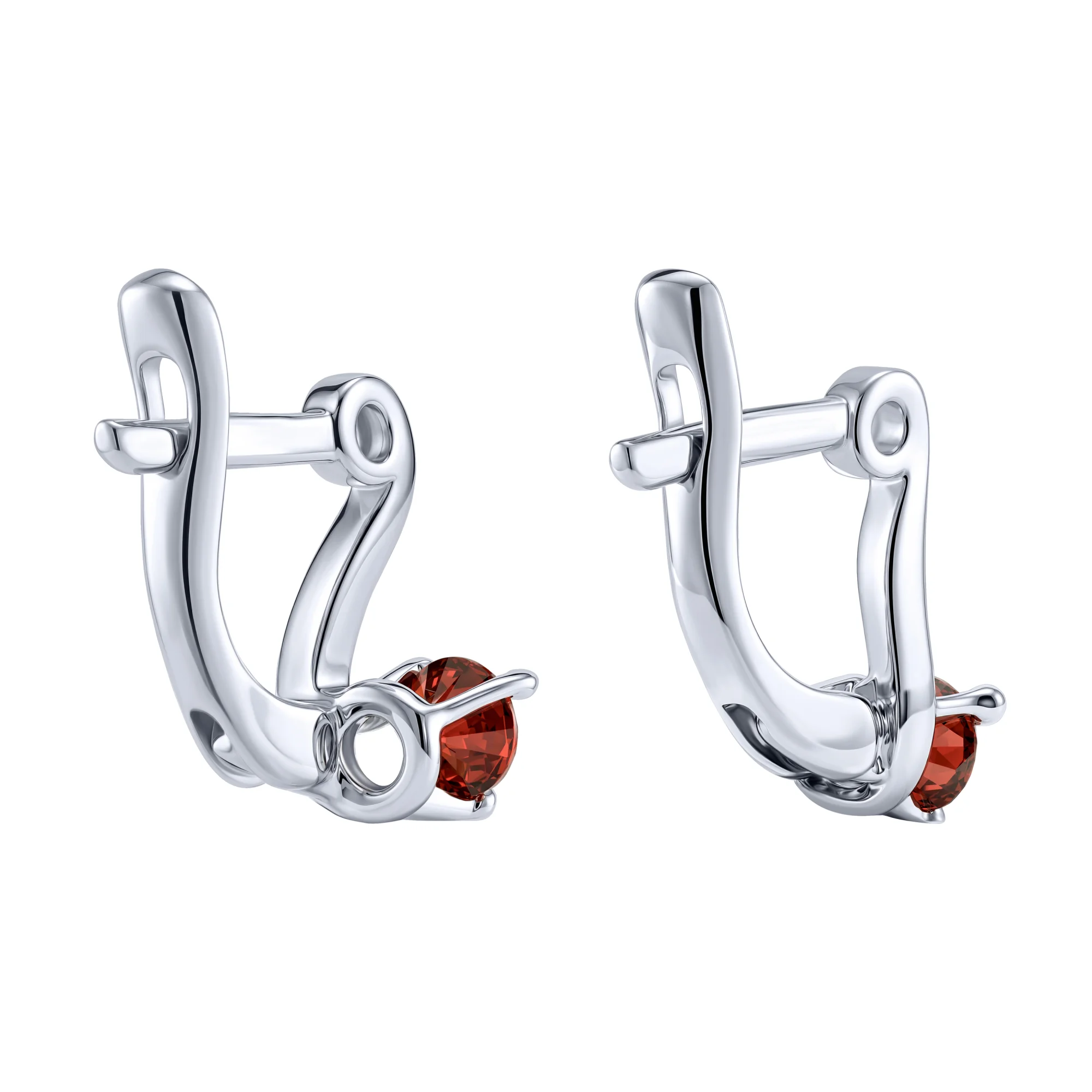 Серебряные серьги с фианитом - 2279315 - 2