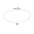 Серебряное колье с цирконием - 457486