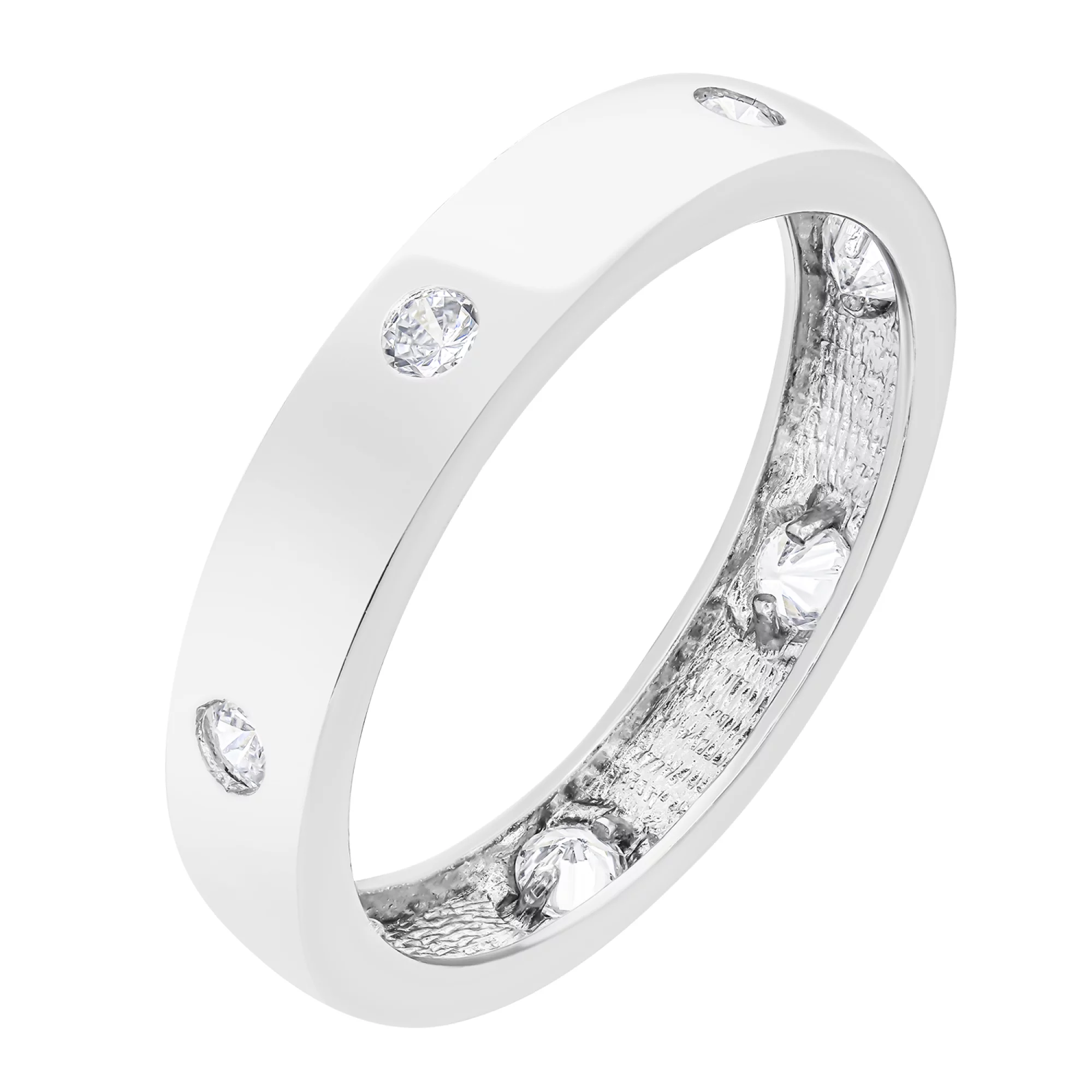 Серебряное кольцо с фианитами - 1579410 – изображение 1