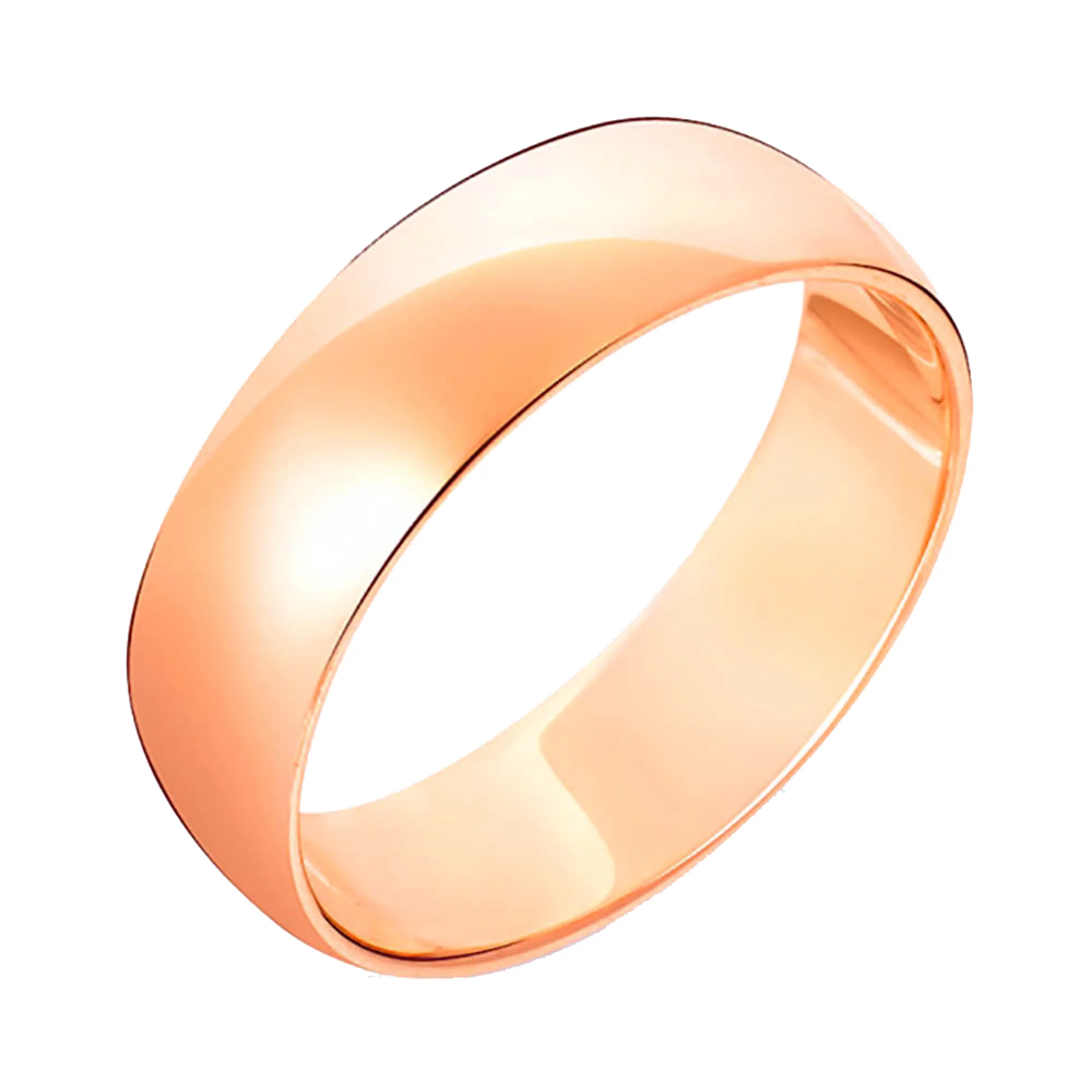 Обручальное кольцо из красного золота классическое - 569956 – изображение 1