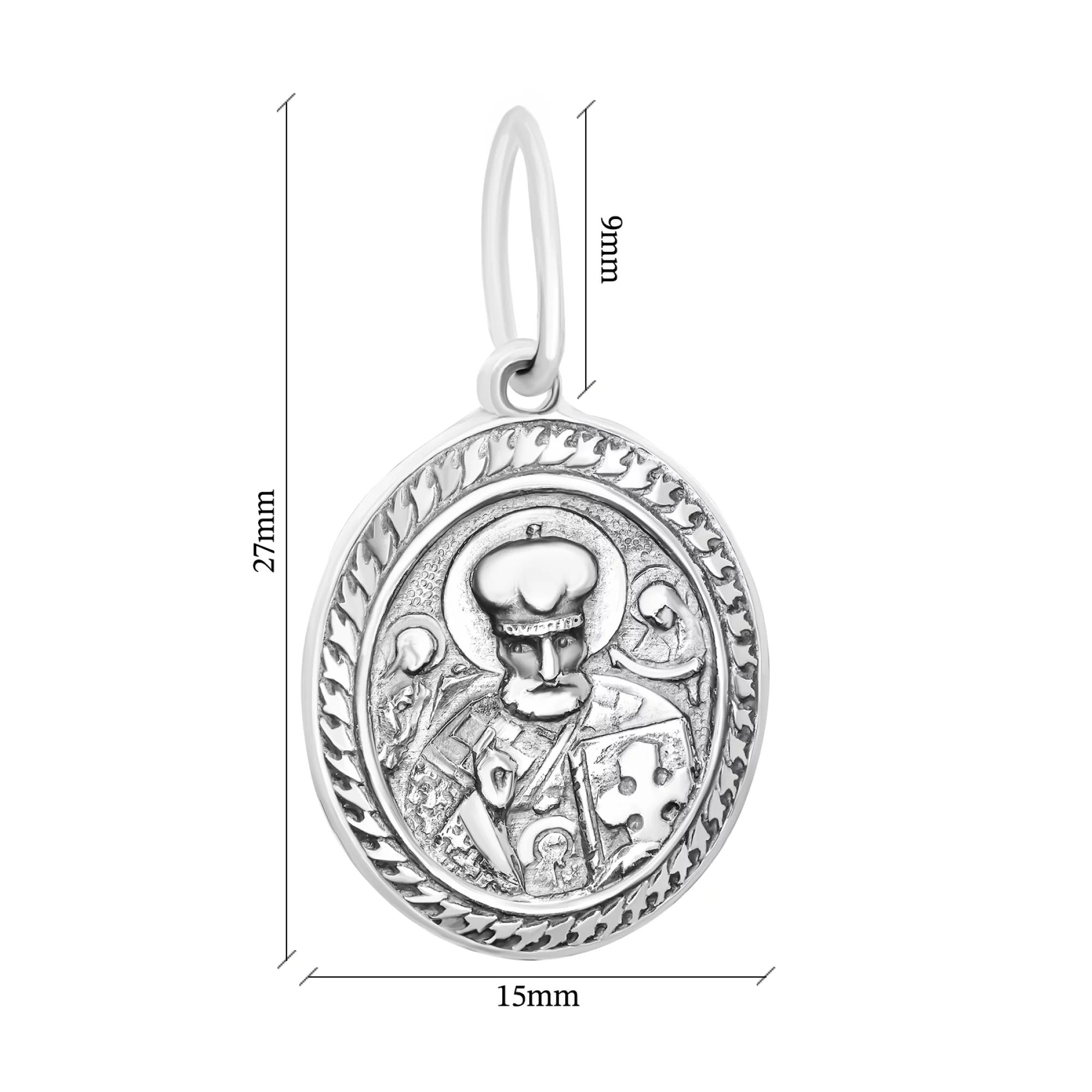 Серебряная ладанка "Николай Чудотворец" с чернением - 1549007 – изображение 3