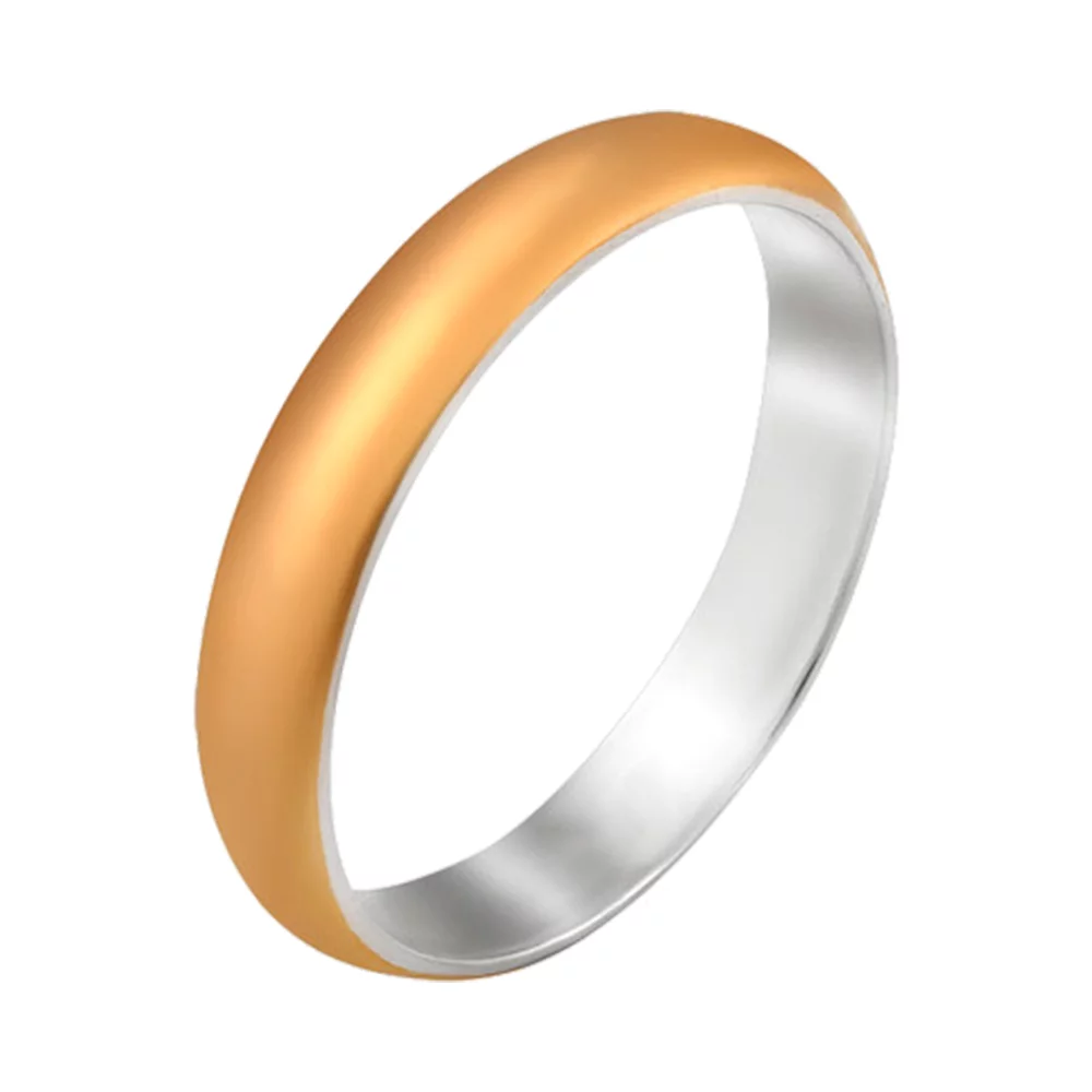 Обручальное кольцо из серебра с позолотой. Артикул 7221/451к: цена, отзывы, фото – купить в интернет-магазине AURUM