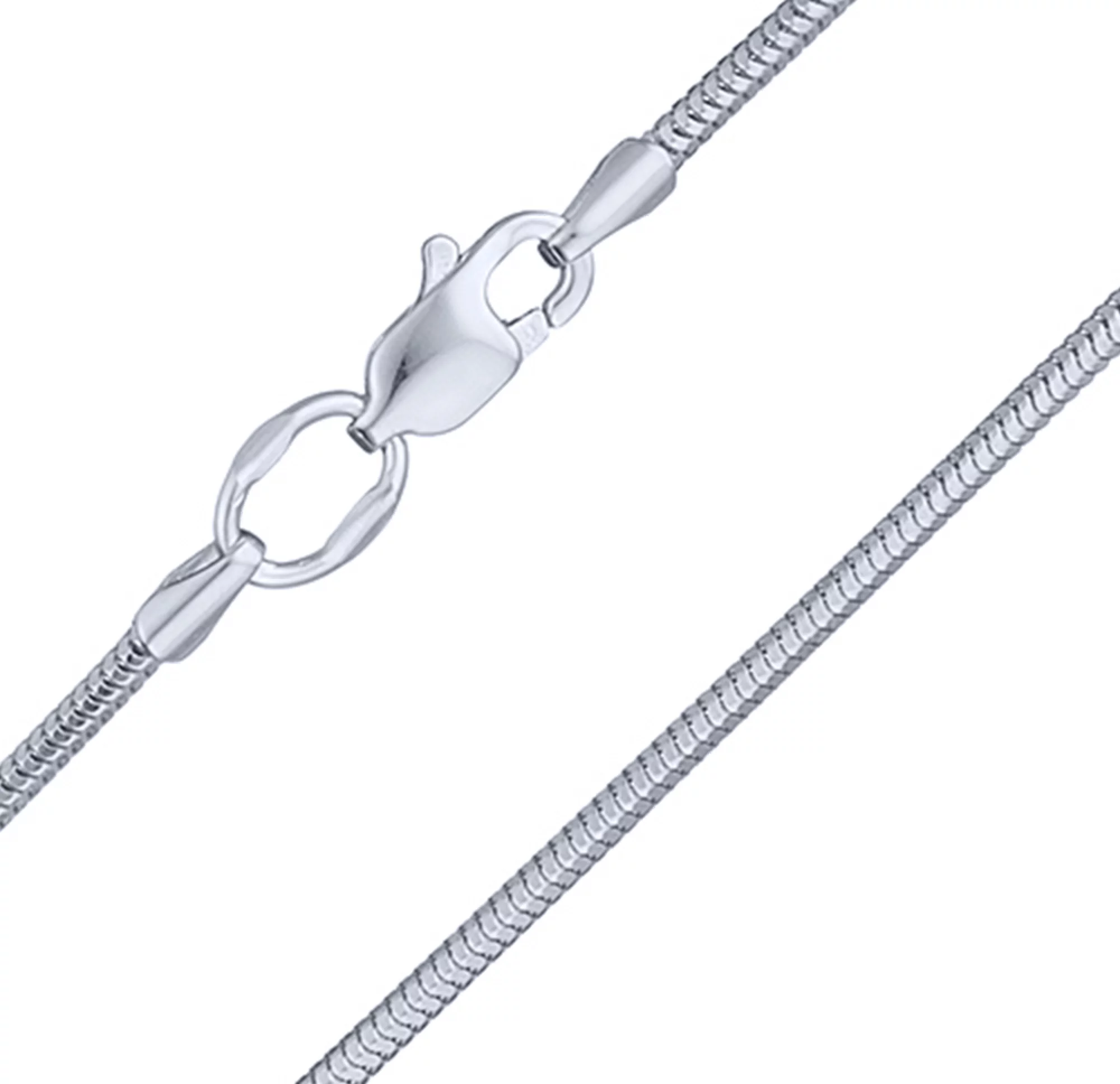 Цепочка из серебра плетение снейк - 1428538 – изображение 1