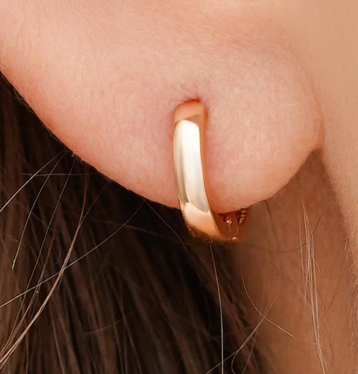 Сережки-кольцо из красного золота. Артикул 2010332101: цена, отзывы, фото – купить в интернет-магазине AURUM