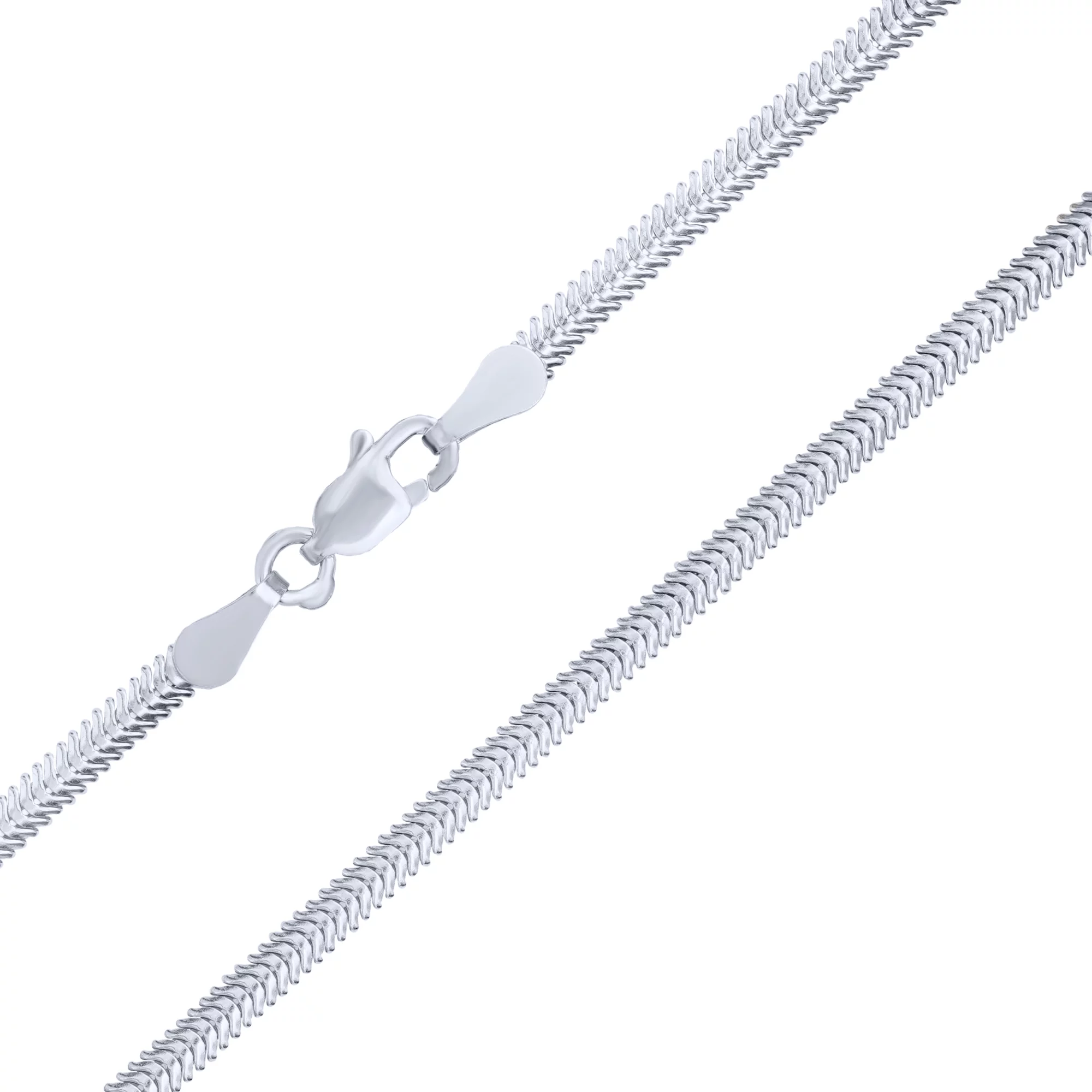 Цепочка серебряная плетение снейк - 1606703 – изображение 1
